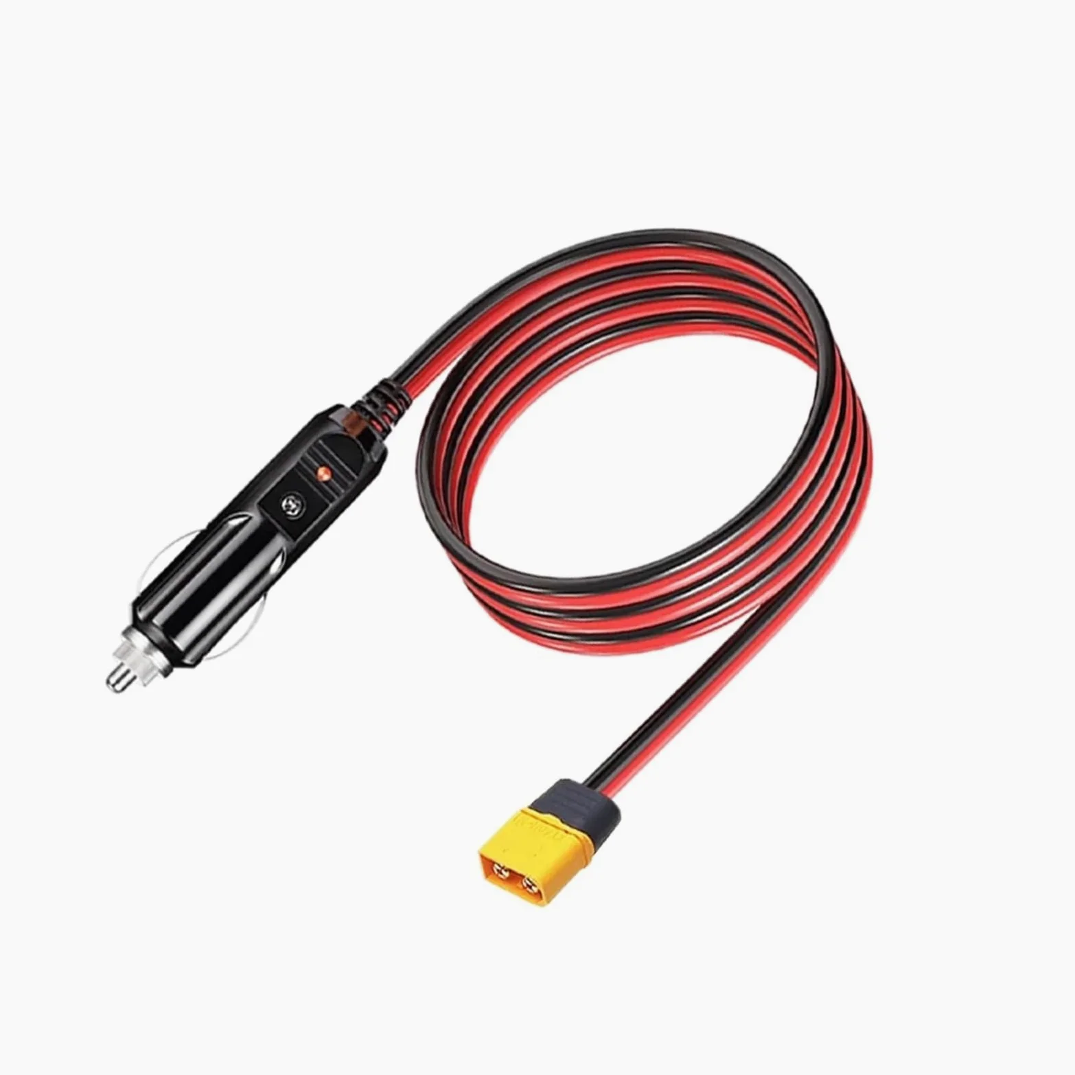 XT60 to Cigarette Lighter Extension Cable 14AWG 10FT 12V 24V para Power Station