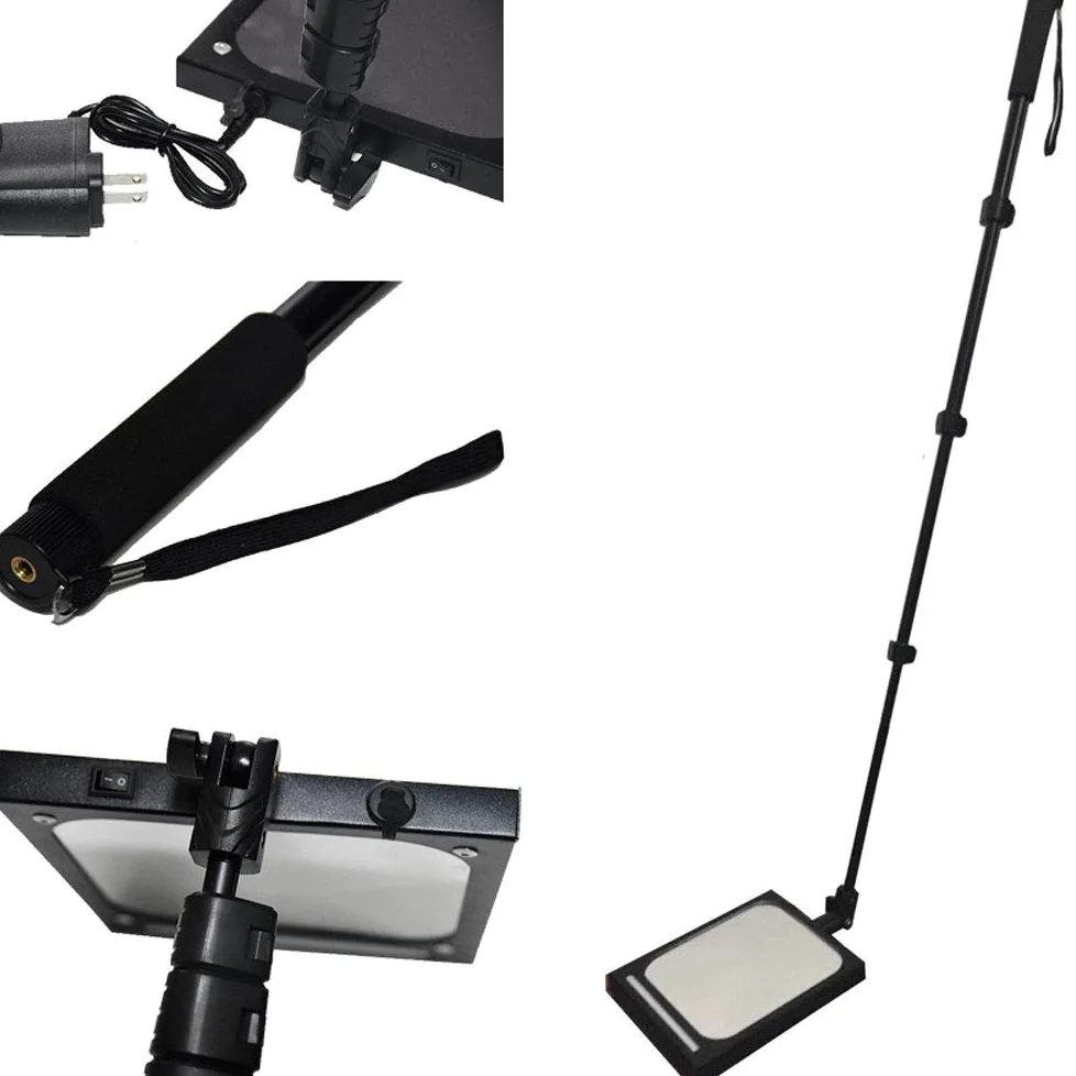Espejo de inspección de Bajos de vehículos Home Care - con luz LED, Espejo de inspección de Bajos - Mango retráctil Ajustable, Equipo Visual para vehículos, Recargable,
