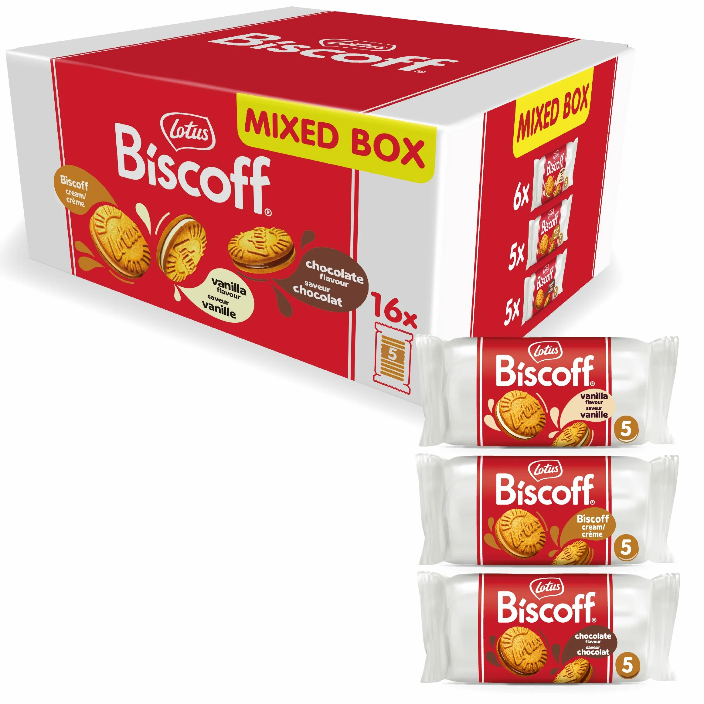 Lotus Biscoff Paquete Variado Galleta Sándwich 3 Sabores 16 x 50g 800g