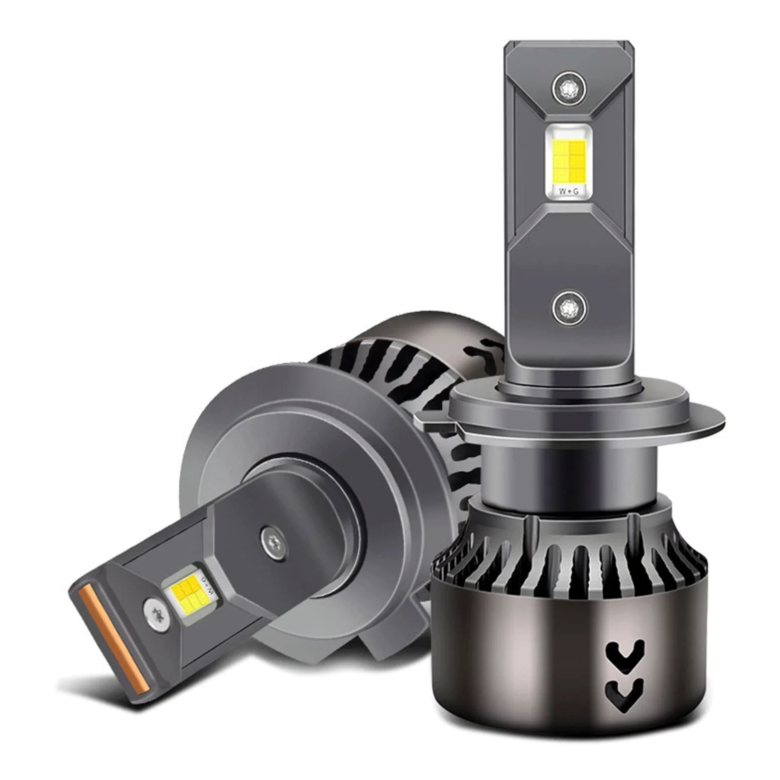 2 Uds Bombillas LED Para Faros Delanteros, Led 3 Colores 20000LM 75W Kit De Conversión De Faros LED Para Coche IP68 A Prueba De Agua,H4