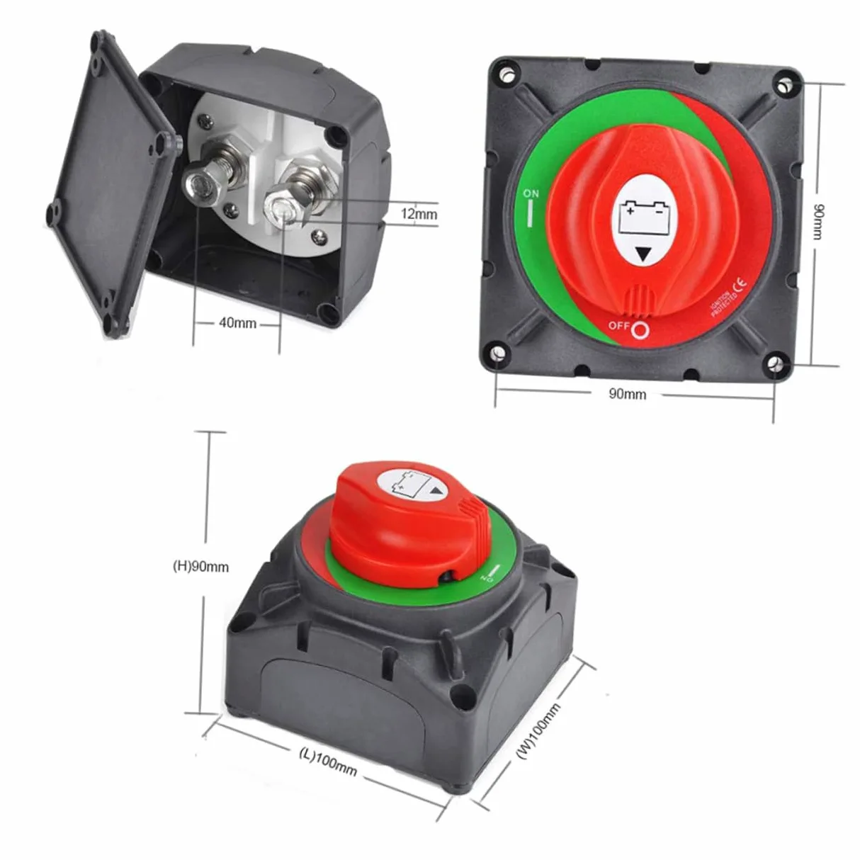 Interruptor de Desconexión de Batería para Vehículos y Aislador de Energía con Diseño Giratorio Seguro y Duradero para Protección Rv Camiones y Barcos