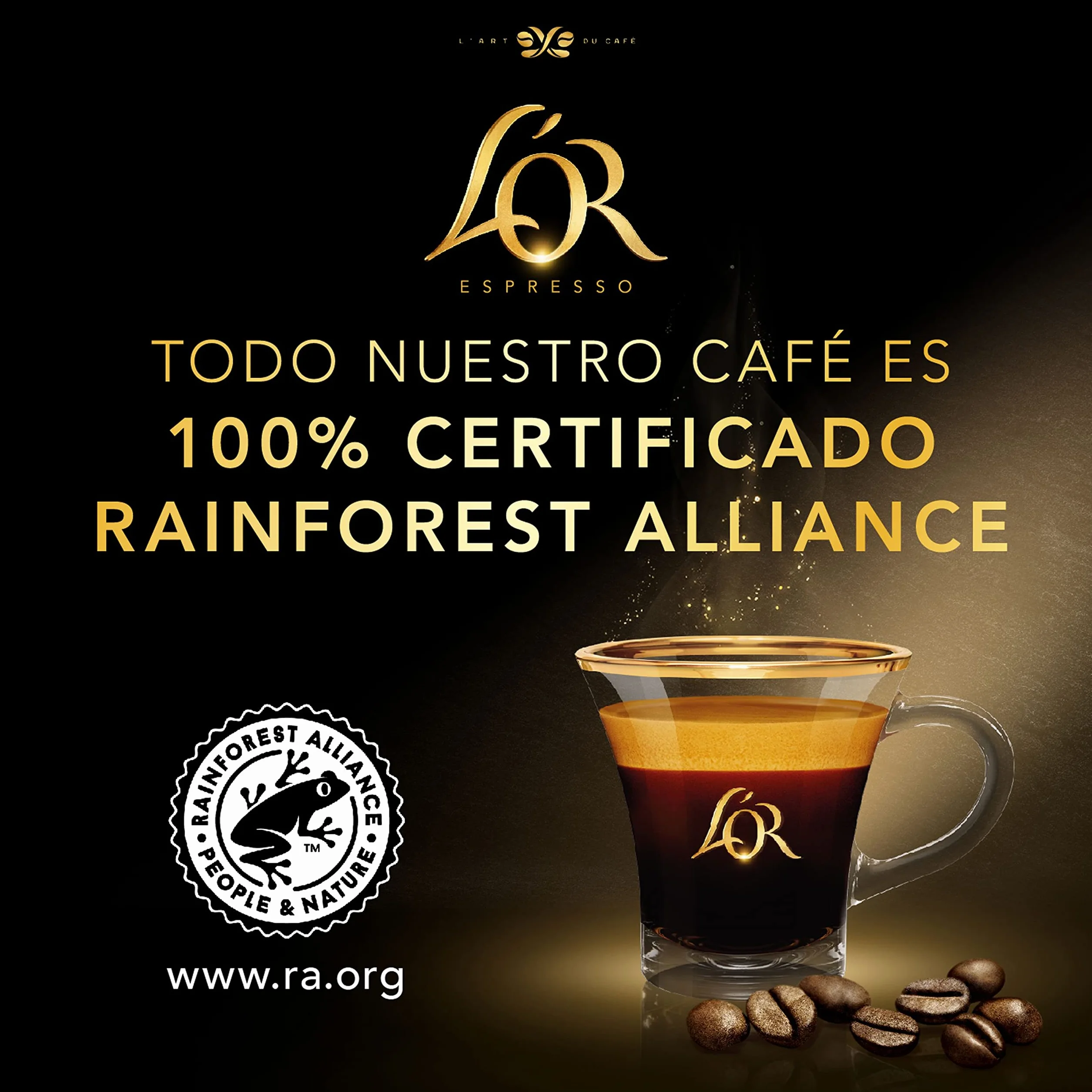 L'OR Café Grano Colombia 100% Arábica Intensidad 8 500g