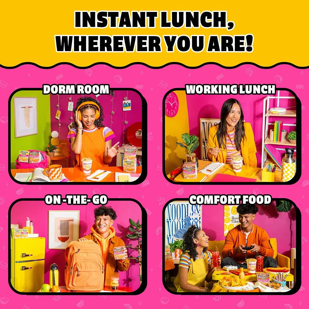 Maruchan Instant Lunch Hot and Spicy Shrimp 2.25 oz Pack of 12