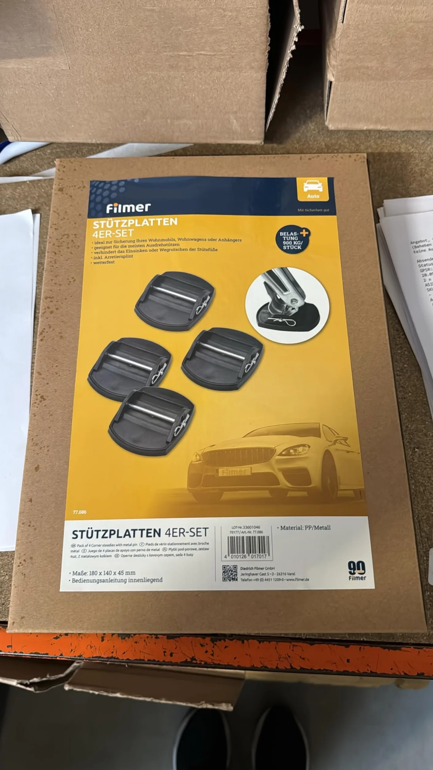 Juego de 4 placas de apoyo FILMER