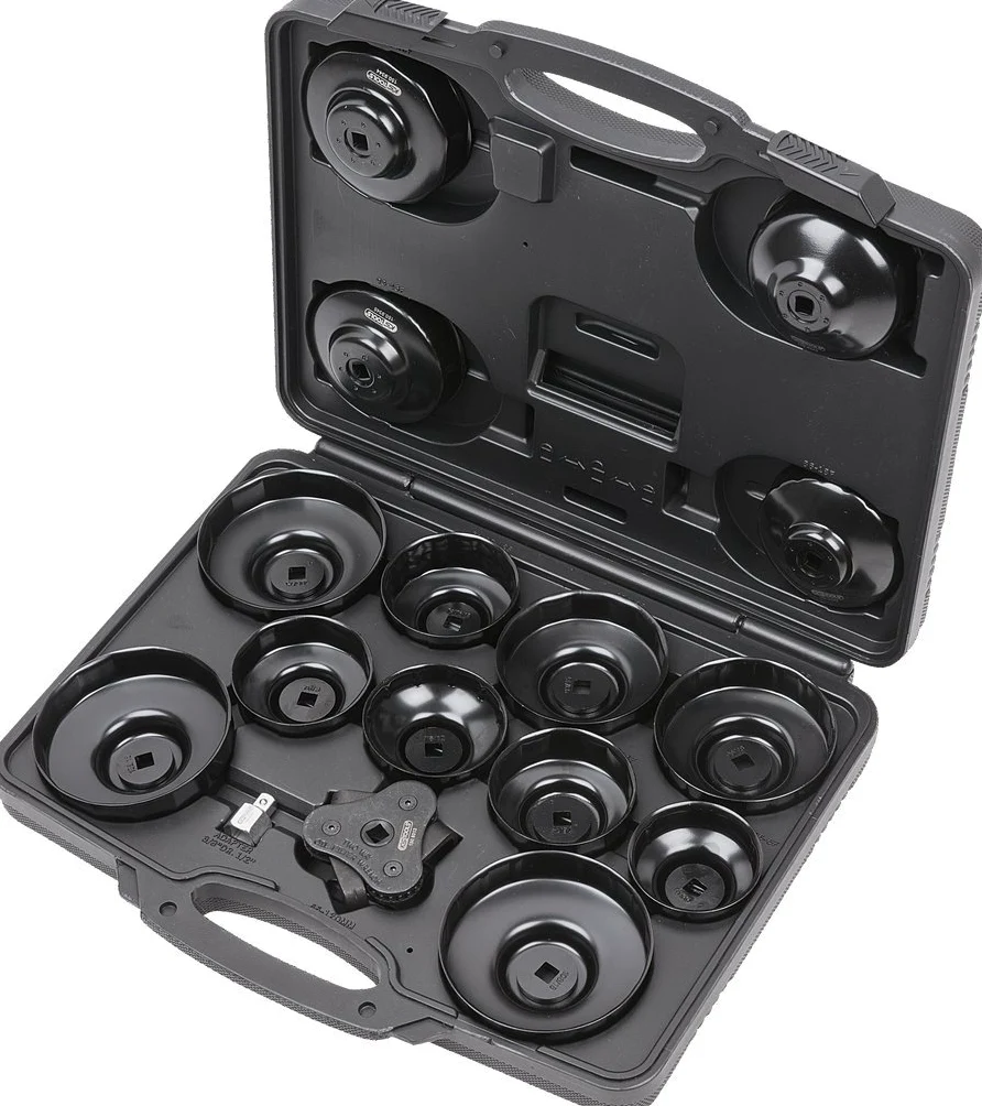 KS Tools 150.9310 - Pack de 16 piezas con llaves para filtros de aceite, forma de taza (tamaño: 3/8")