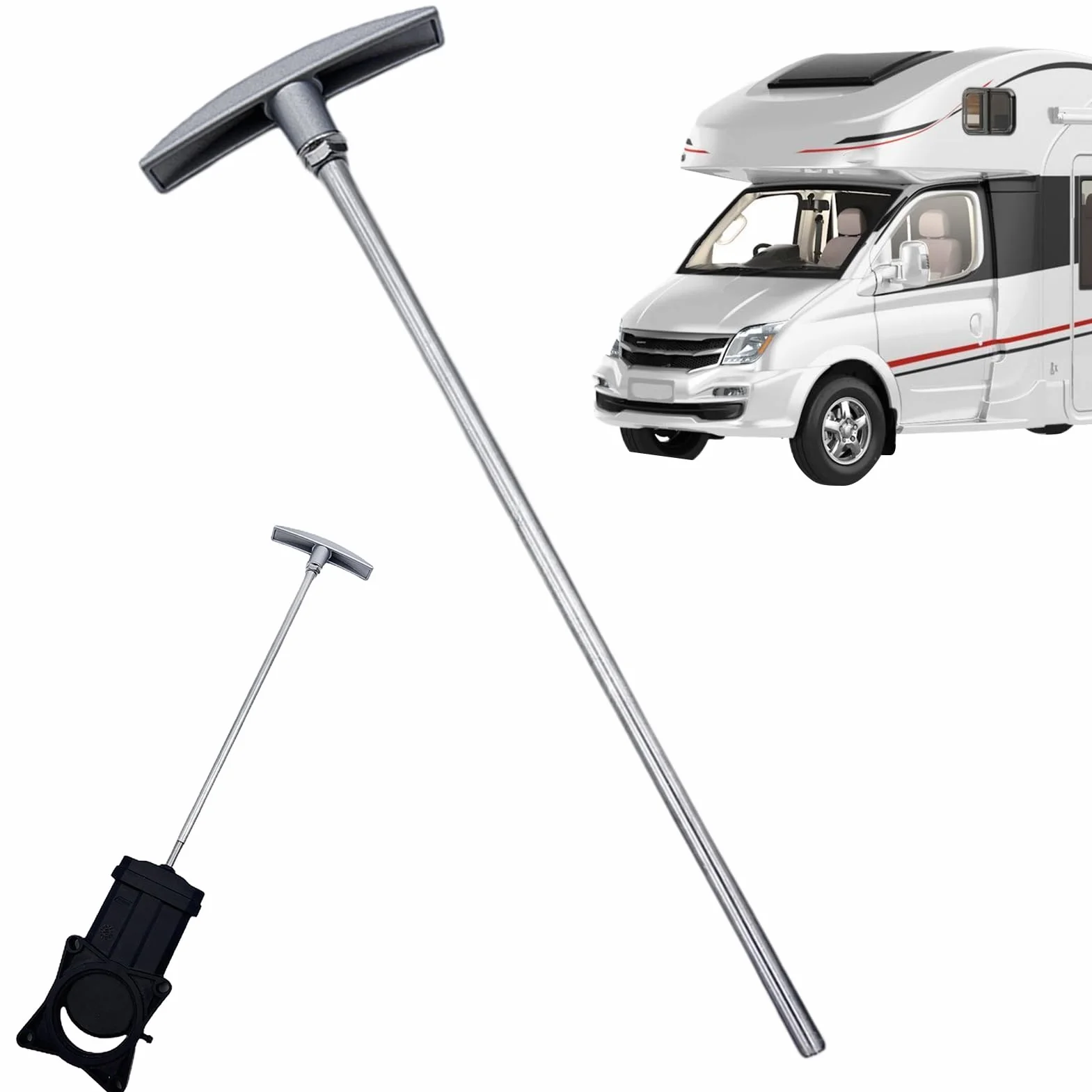 Varilla de extensión de válvula de alcantarillado para RV - Tubo de manija de tanque, varilla de reemplazo de válvula de desechos de 9 pulgadas para RV | Tubo de extensión conveniente para el