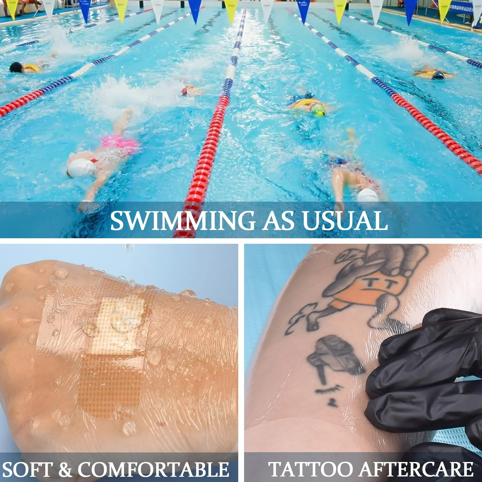 Vendaje adhesivo curativo impermeable transparente 10 m para tatuaje