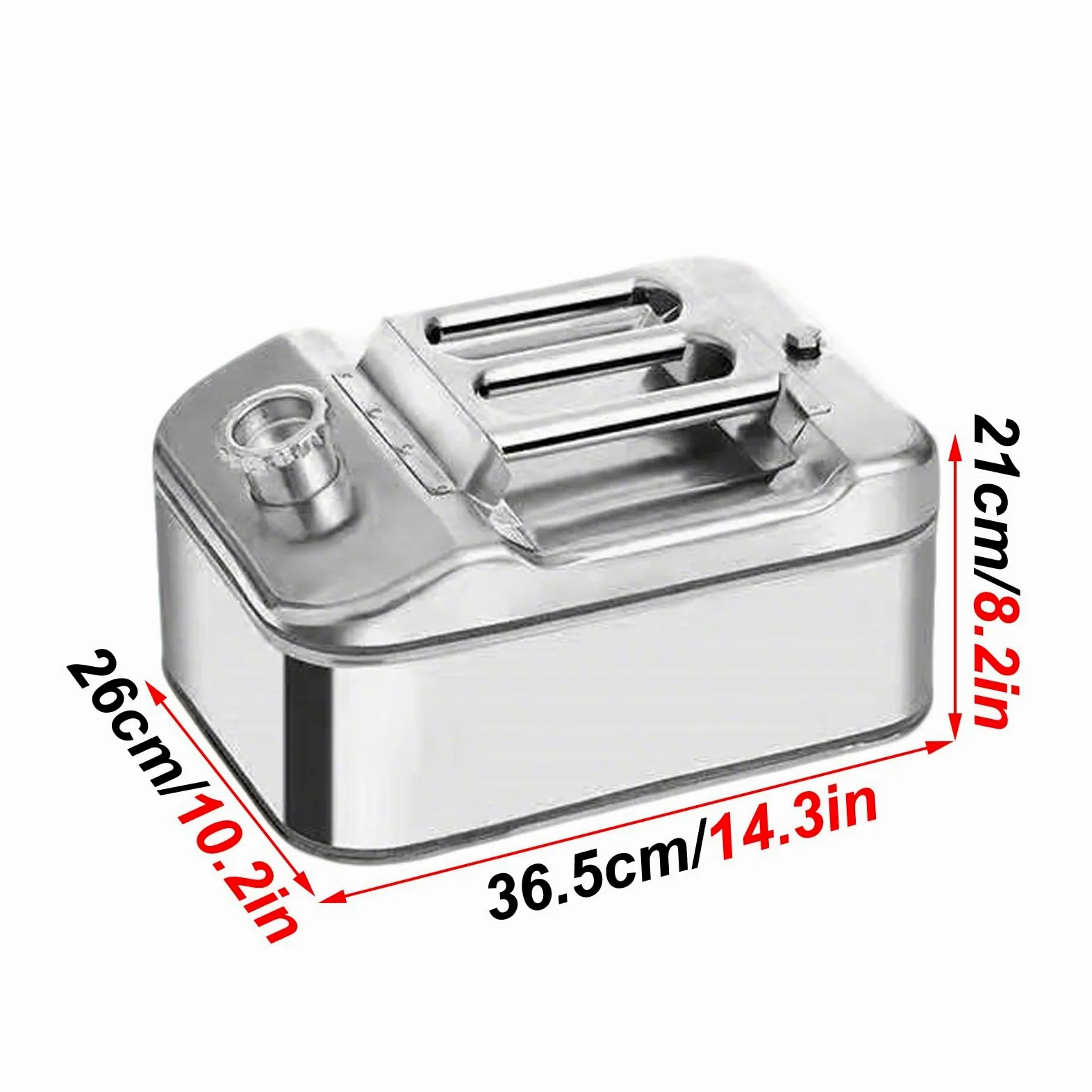 Garrafa Gasolina, Bidon Gasolina, Acero Inoxidable 201, Equipado con Sistema de Boquilla Flexible y Válvula de Alivio de Presión, Ideal para SUV, Vehículos Todoterreno y Viajes por Carretera(10L)