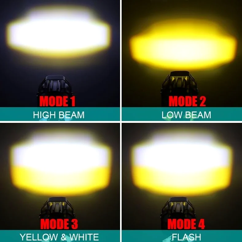 Faros Motocicleta Faro LED para Motocicleta LED Antiniebla | Faro auxiliar LED 12-24V luz antiniebla blanca lámpara punto adicional para moto Para cross ATV patinete eléctrico Quad