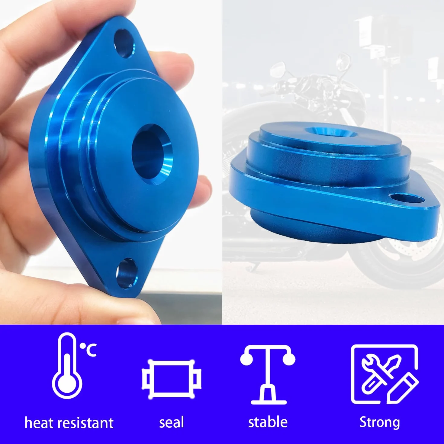 Herramienta de instalación de sello de junta de escape azul compatible con Big Twin Touring Sportster 883 Softail Dyna Fatboy Road King Iron 883