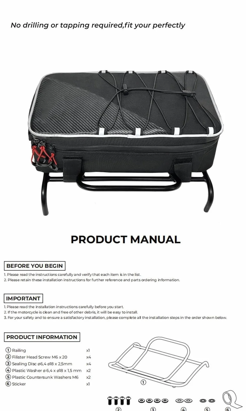 Top Cases Rack Bolsa Trasera Bolsas De Equipaje Barandillas Bastidores Estuches Soportes para BMW R1250RT K1200GT K1300GT K1600GT K1600 GT R1200 RT