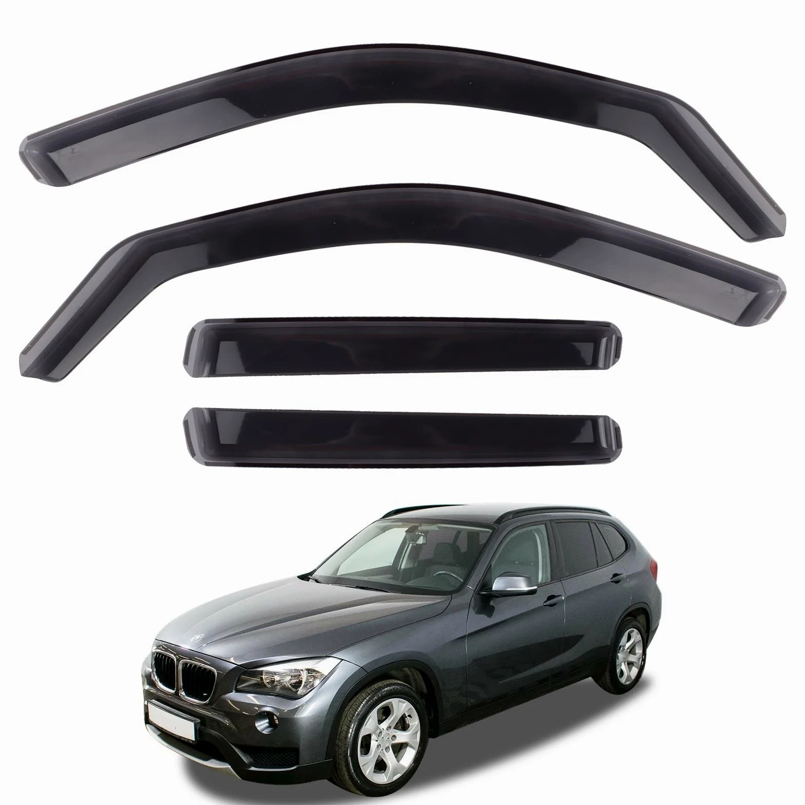 Bonryan Deflectores de viento para BMW X1 E84 2009-2015 SUV 5 puertas juego 4 piezas