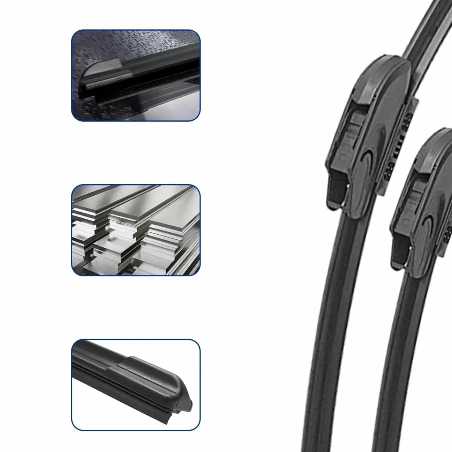 Escobilla coche Escobillas Limpiaparabrisas Compatible Con Kia Para Sorento MK3 2015 2016 2017 2018 2019 2020 Ventana Parabrisas Automotriz(4Front)
