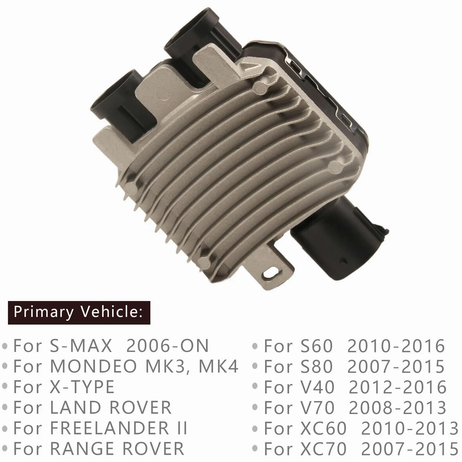 Módulo de ventilador de refrigeración del motor 940009402 940004204 7T438C609BA, módulos de control de ventilador de refrigeración compatibles con Ford Galaxy Mondeo MK3 S-MAX Volvo S60 S80 V40 XC60