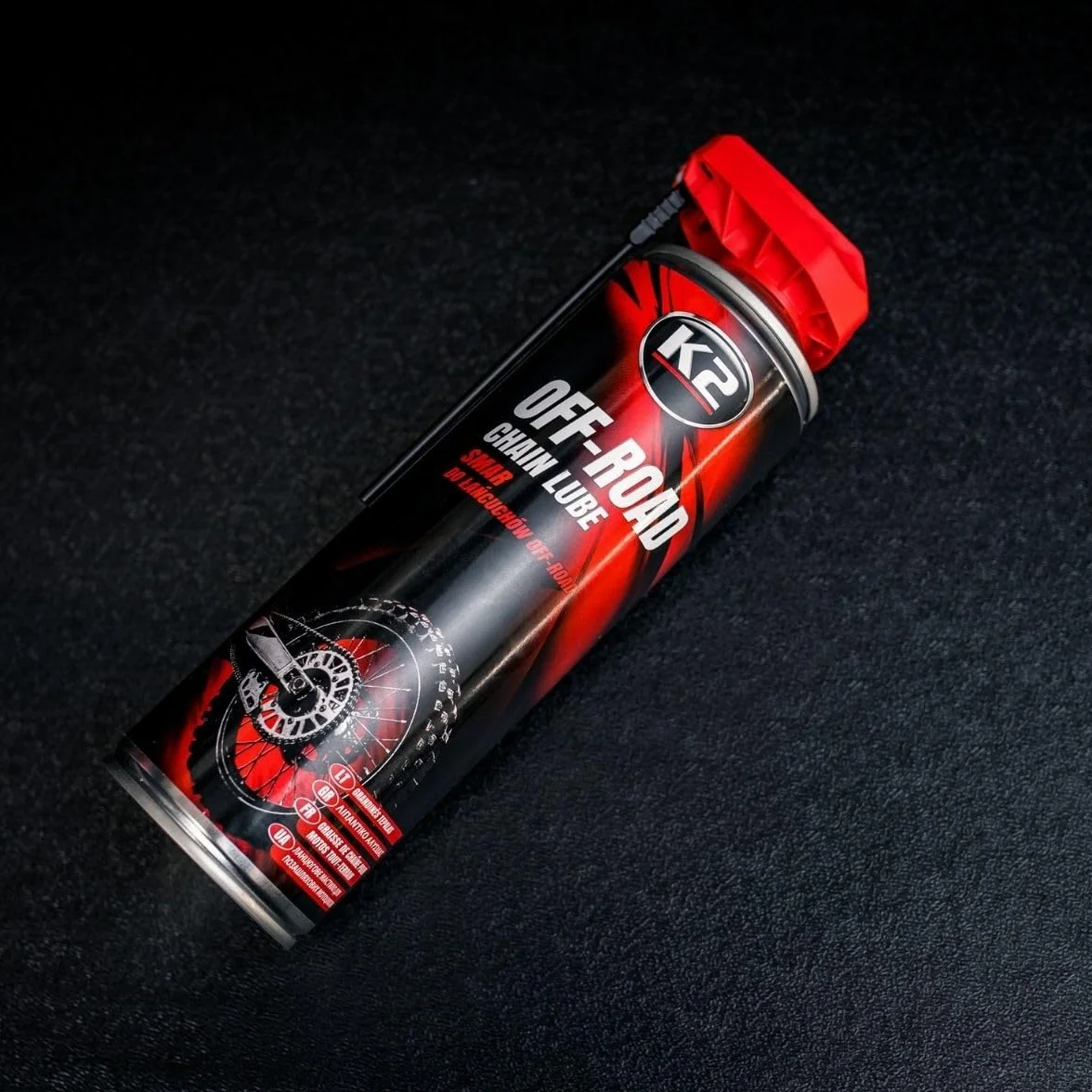 K2 Lubricante para Cadenas de Motos Off-Road, Mantiene Limpieza y Funcionalidad Chain Lube Grasa para Cadenas 500ml