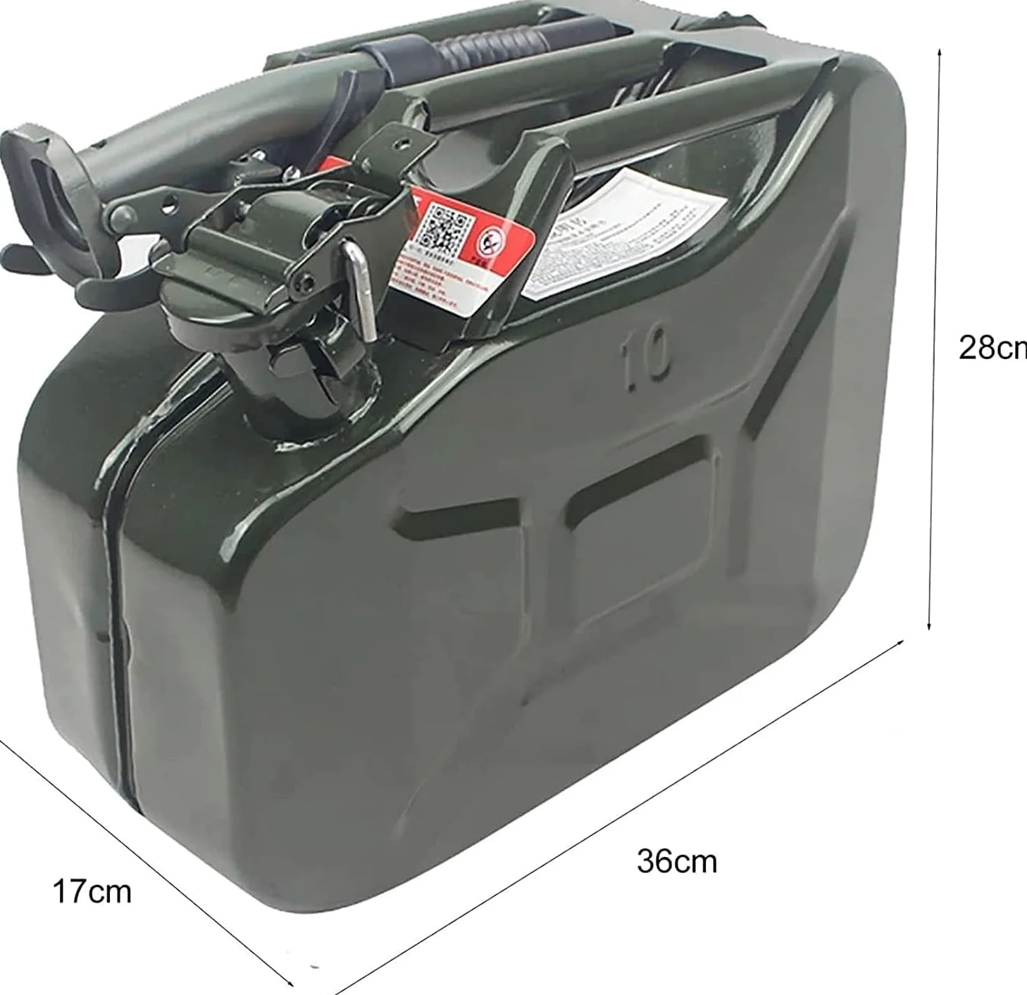 Bidón de gasolina de Metálico Recipientes gasoli Boquilla de vertido de bidón de coche con boquilla Flexible for tanque de combustible de 10L 20L, vertedor de lata de combustible de furgoneta de coche