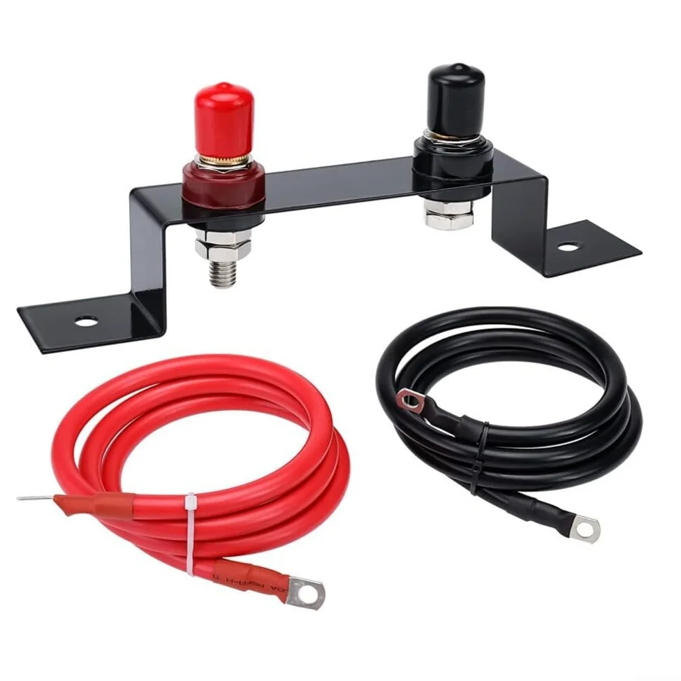 Cable de arranque de batería resistente al agua de 1,2 m con alta conductividad para sistemas 4AWG 5AWG 6AWG 7AWG en vehículos y barcos (7AWG)