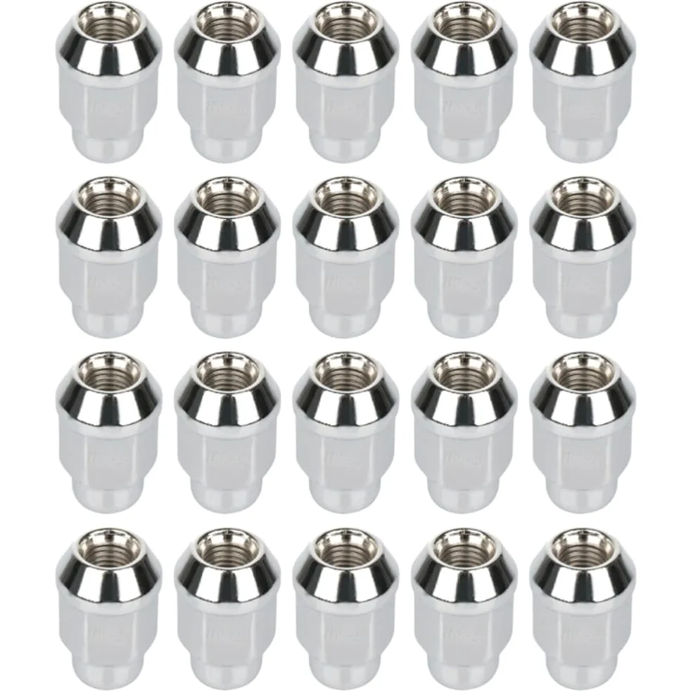20 tuercas hexagonales cromadas 7/16-20 de bellota de 3/4 (19 mm) (acero endurecido a través)