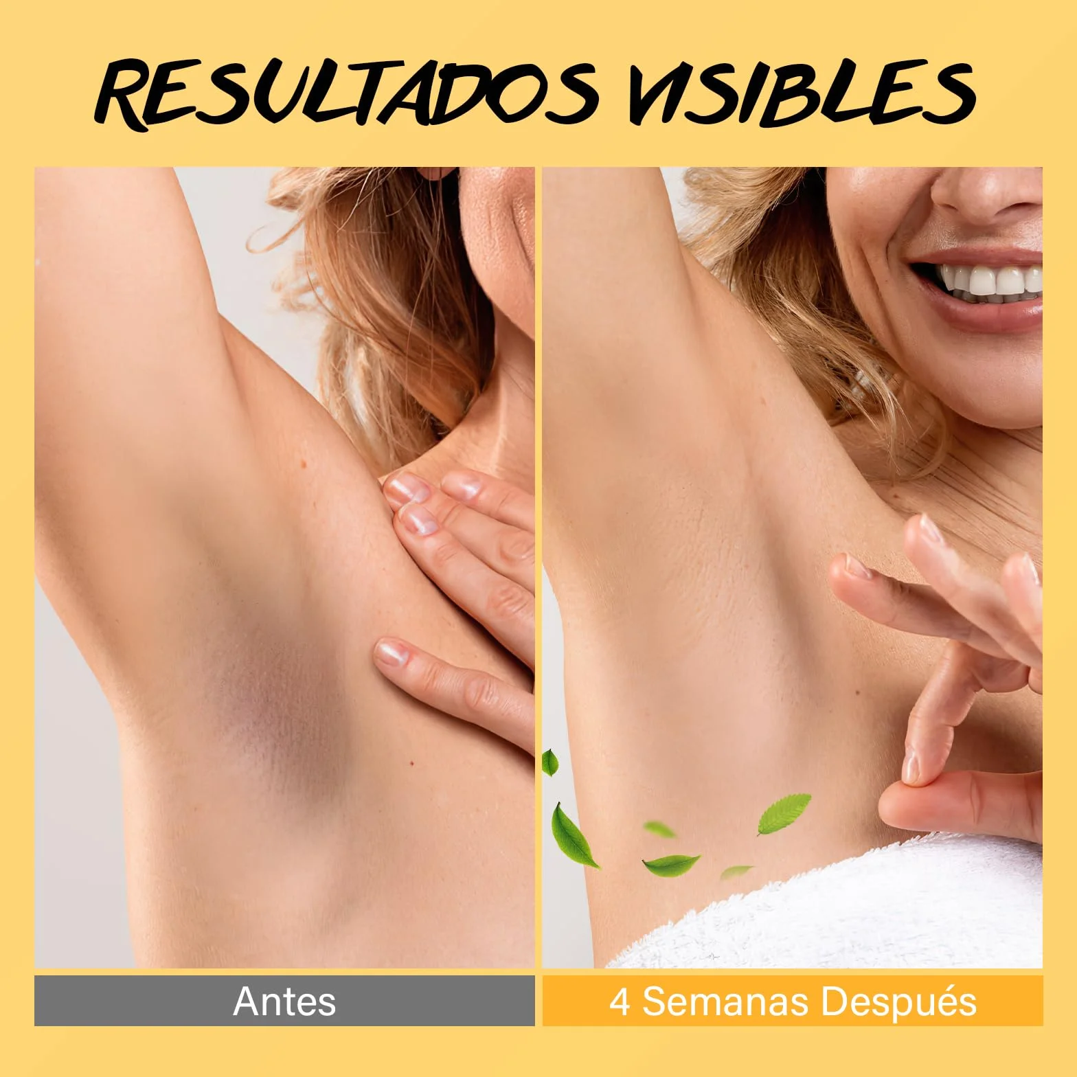 Exfoliante Desintoxicante para Axilas con Cúrcuma y Vitamina C, Eliminador Manchas Oscuras, Desodorante Corporal Unificador de Tono
