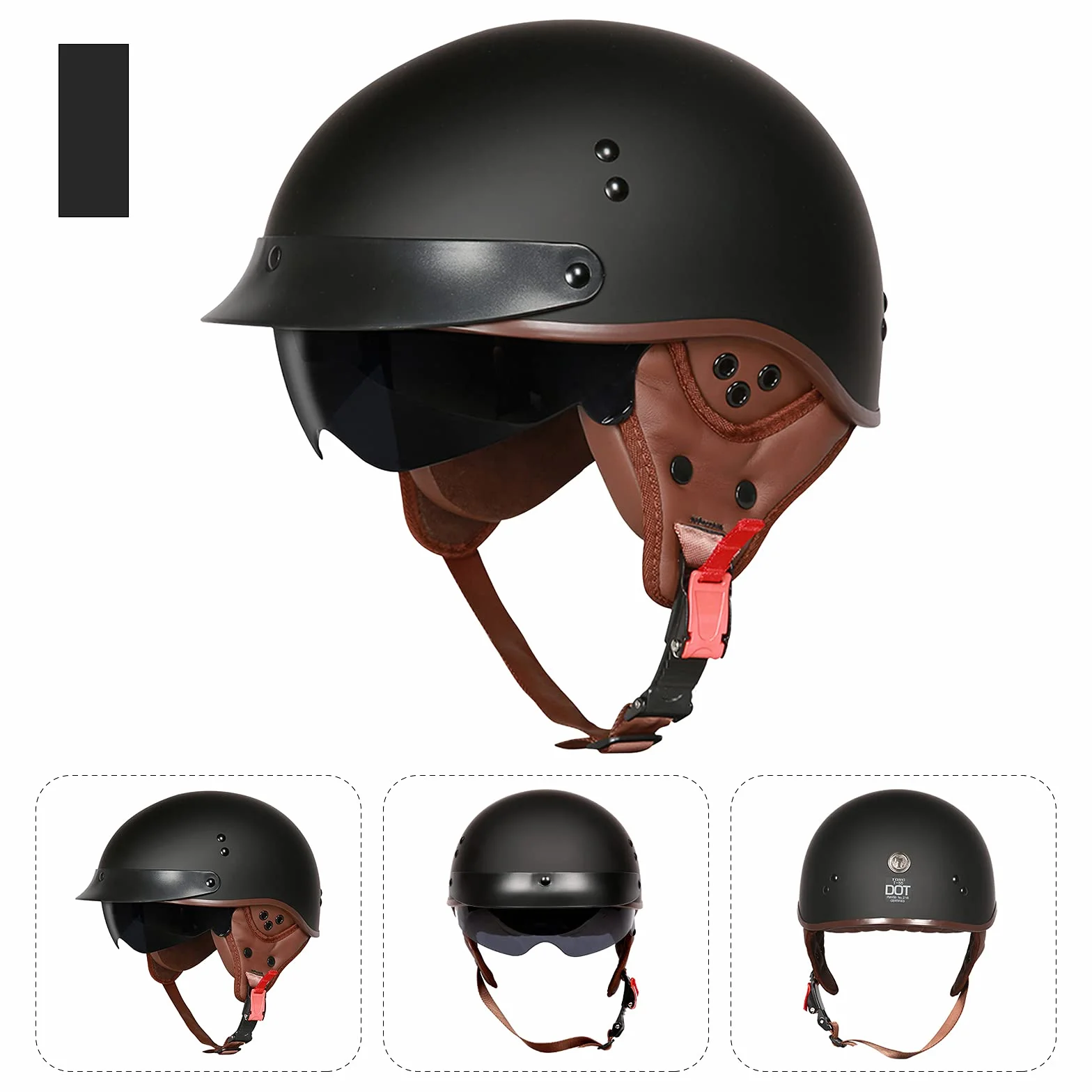 Cascos De Motocicleta para Hombres y Mujeres Aprobado por Dot, Cascos De Ciclomotor con Viseras El Cabezal Anticolisión Protege La Seguridad Vial De Los Usuarios