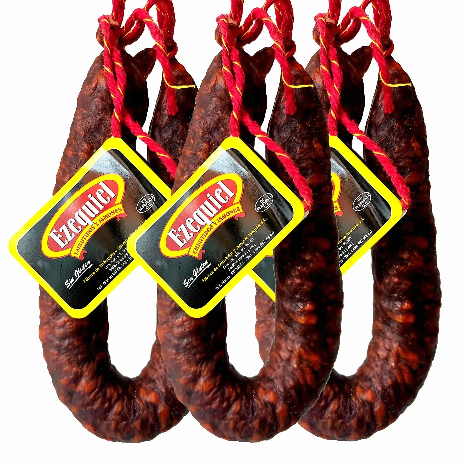 Embutidos Ezequiel Chorizo Extra Picante Curado Ahumado de León 1.3 kg 3 Uds.