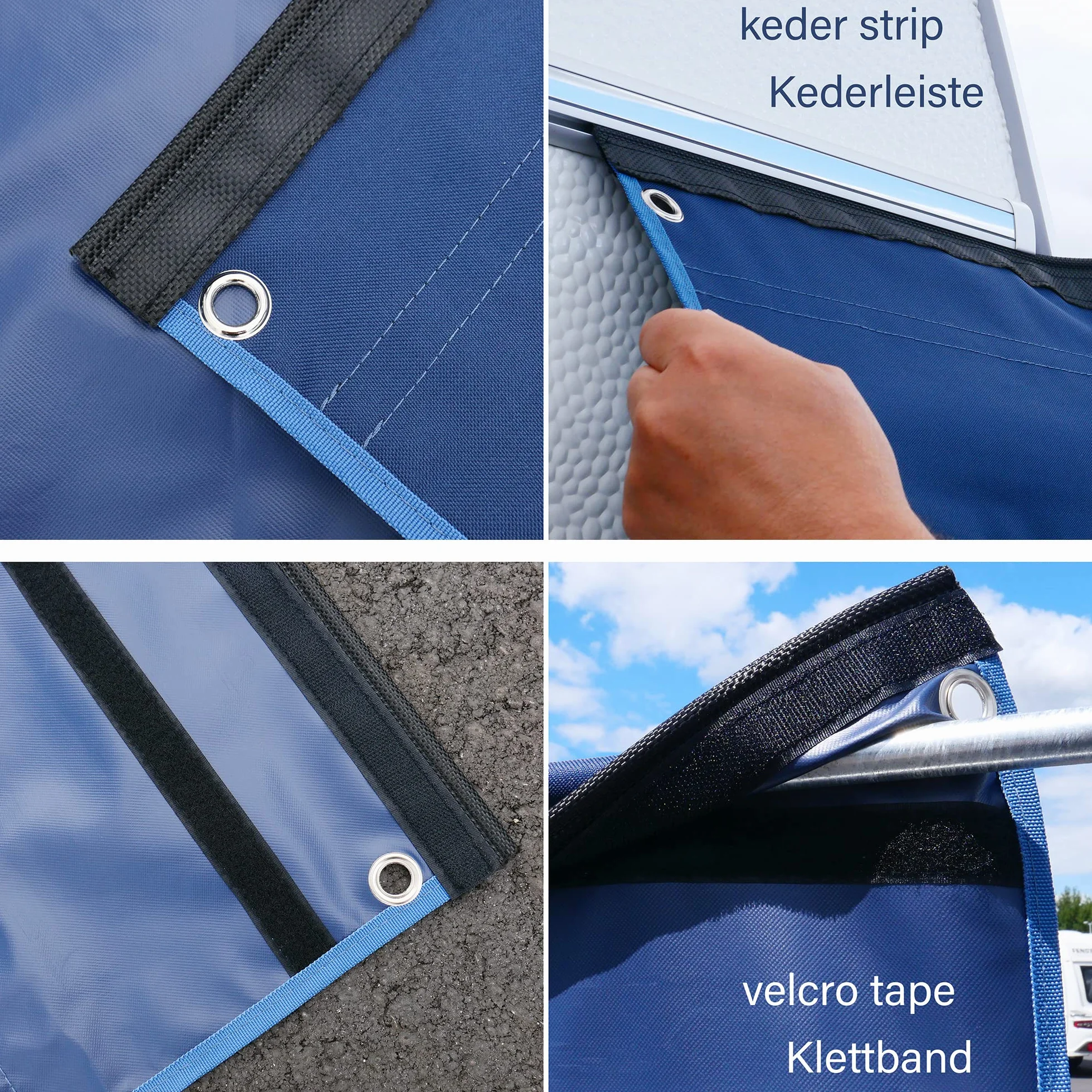 your GEAR Organizador de caravanas – Estante colgante/Barra de ganchos para caravana 45 – 140 cm | Variantes de bolsillo, zapatos, tableta, ancho, malla, ganchos | Almacenamiento de camping 4-12