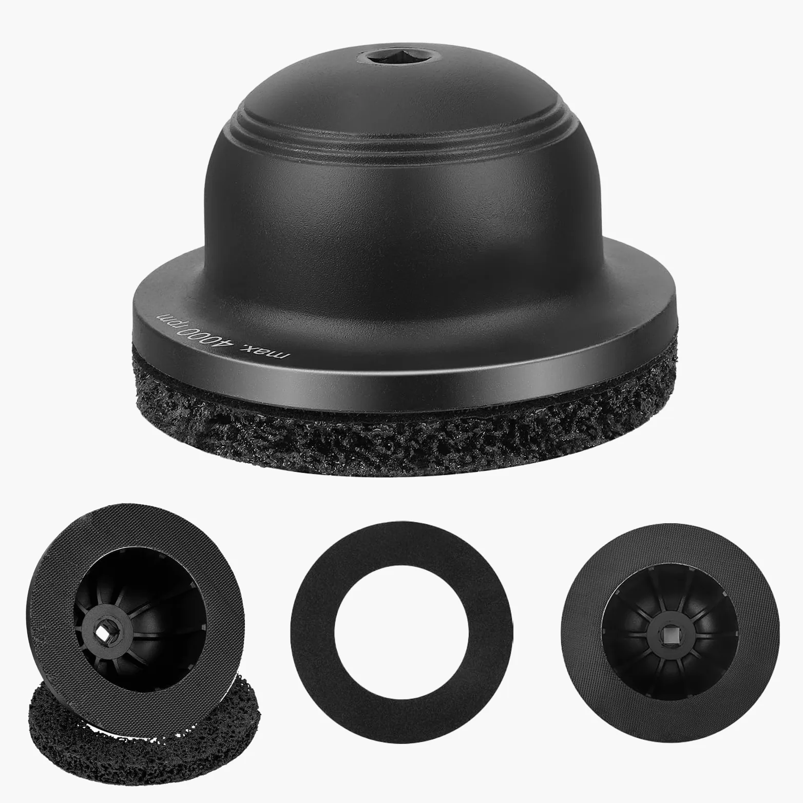 Amoladora de cubo de rueda para coche, lijadora de cabeza esférica con interior de 90 mm de diámetro, diámetro exterior de 150 mm, rueda abrasiva de aluminio para 1/2 atornillador de impacto