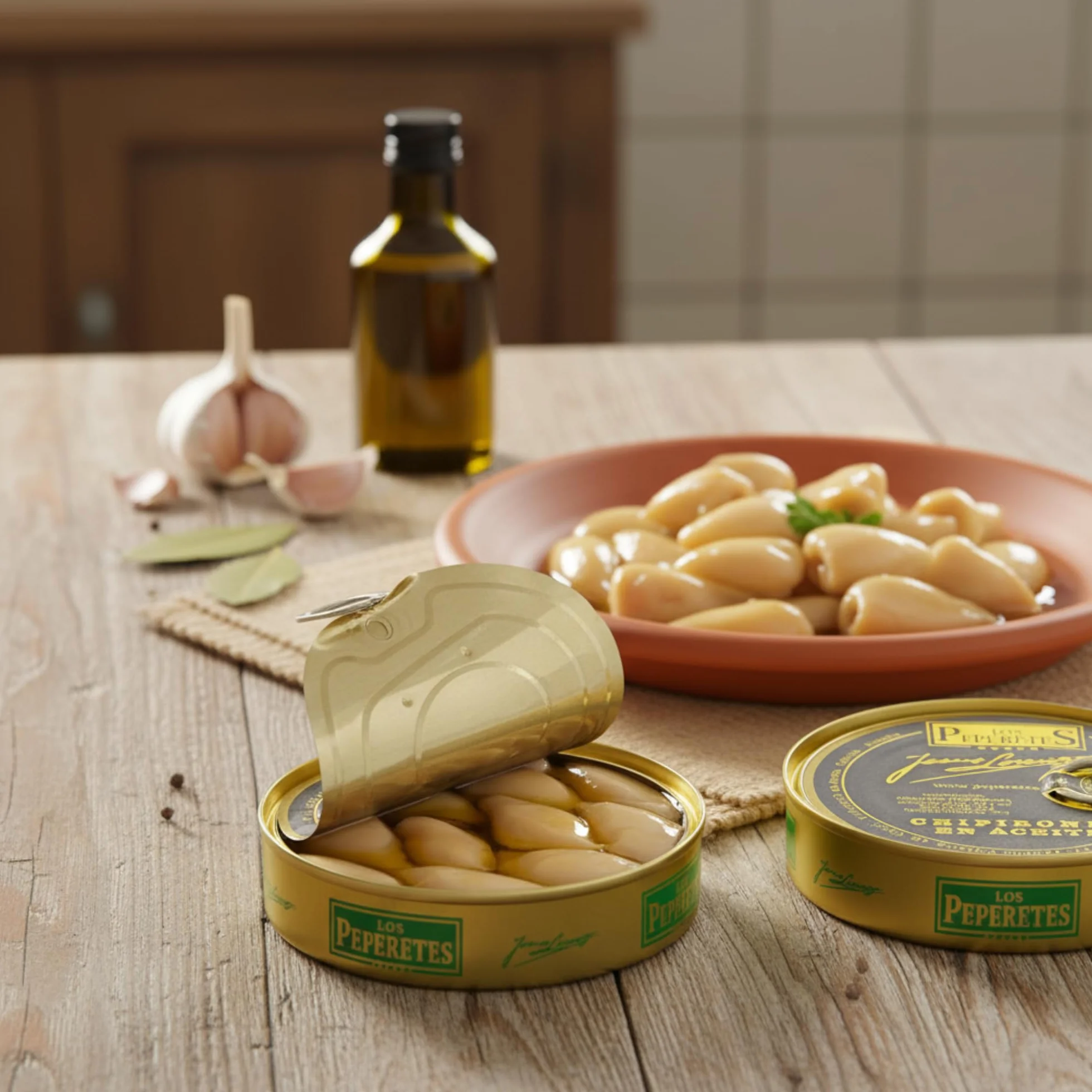 LOS PEPERETES x3 Lata Chipirones en Aceite de Oliva 120 g | Marisco Gallego Gourmet | Conserva Artesanal del Atlántico con Aceite de Oliva Virgen Extra