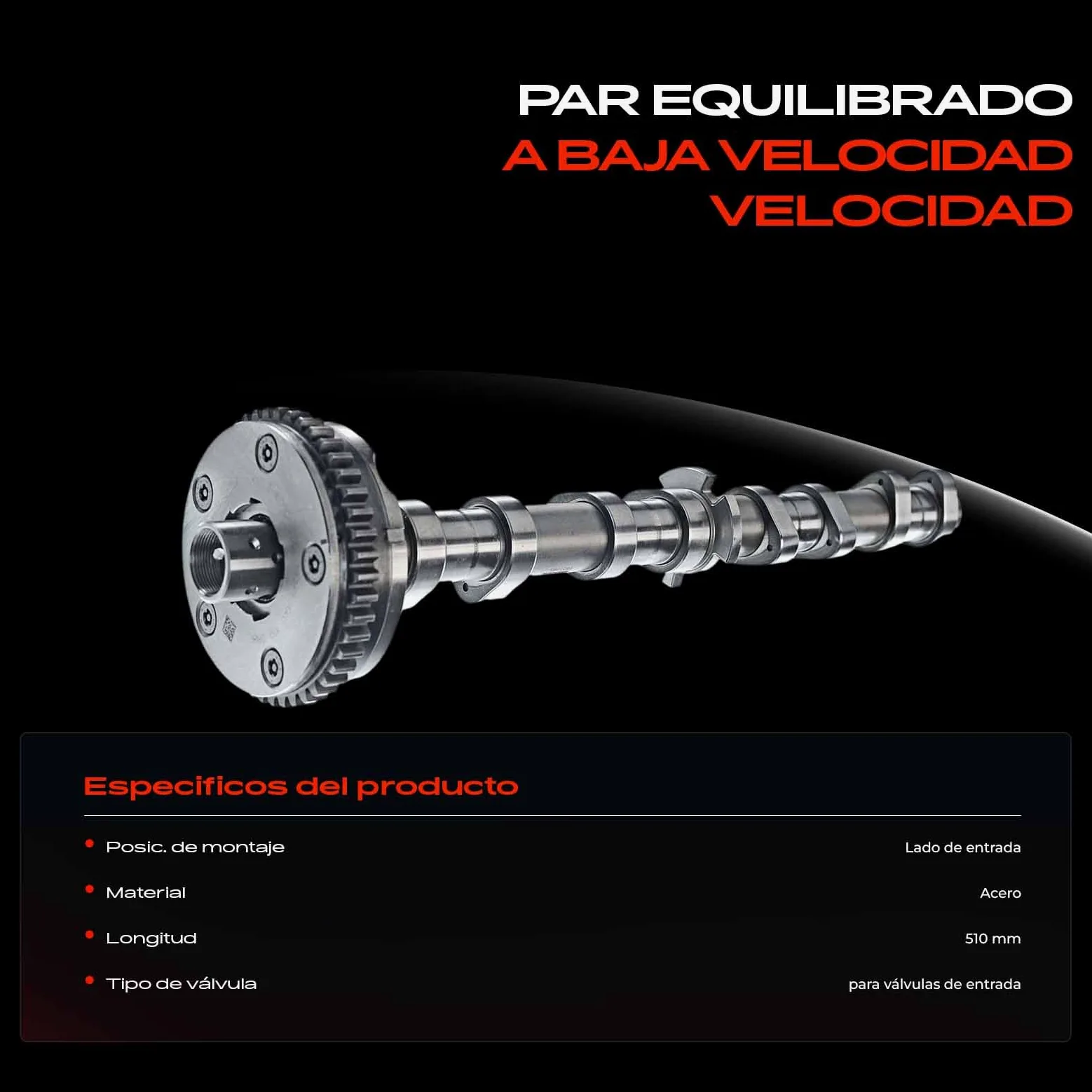 Frankberg Árbol de levas de admisión 06H109021J | Compatible con: Altea XL 5P5 5P8, Exeo 3R2, A5 8T3, A3 8P1, P.a.s.s.a.t 3C2, O.c.t.a.v.i.a II 1Z3, A5 Sportback 8TA