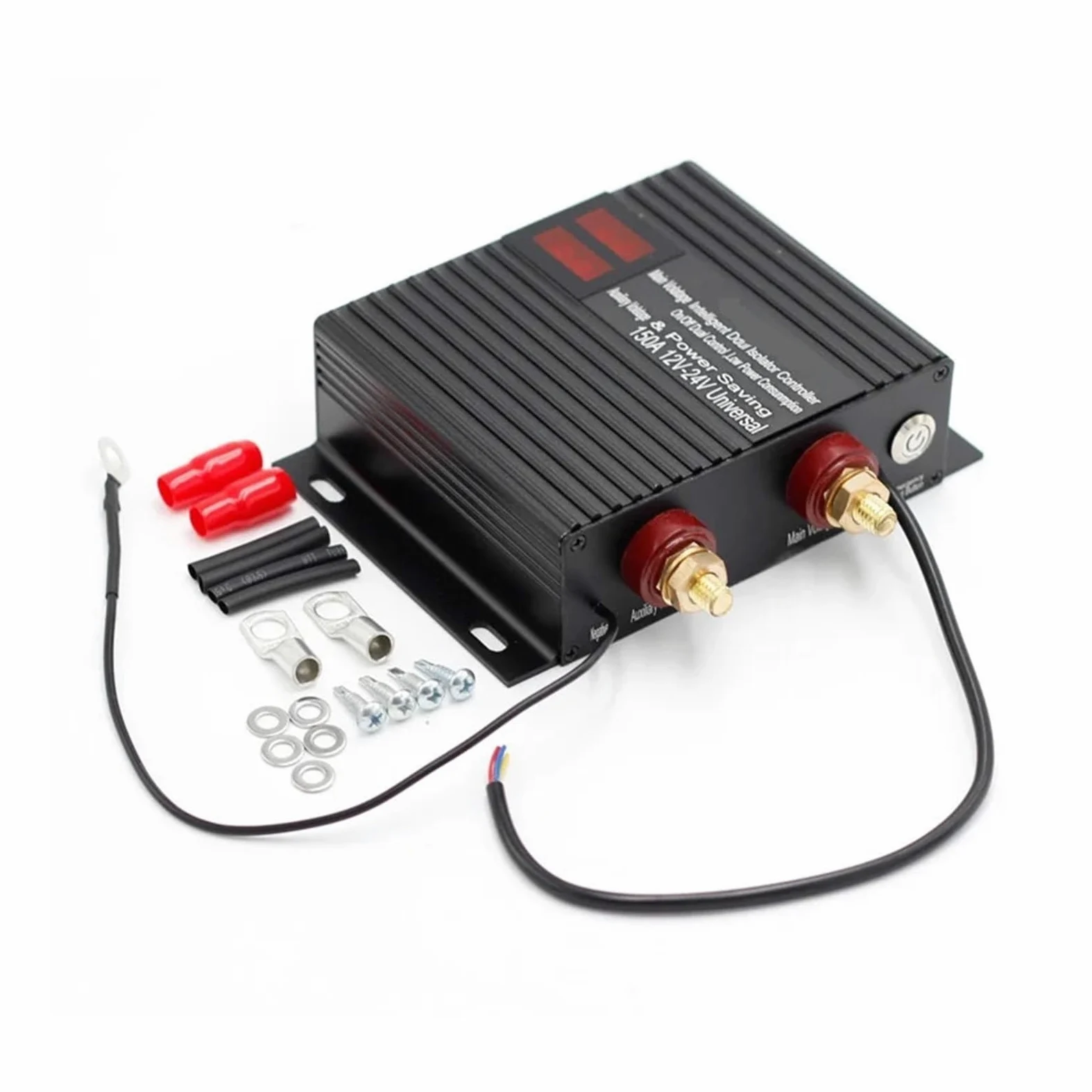 Interruptor de corte de la batería Relé de voltaje de 150 AMP, 12 V/24 V for batería de automóvil, camión, ATV, controlador de arranque, interruptor de encendido, carga, aislador inteligente de baterí