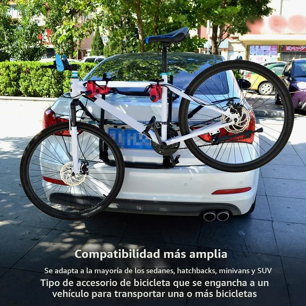 Portabicicletas para Montaje en Maletero, Soporte para 3 Bicicletas, portaequipajes Trasero para Coche de Alta Resistencia, Compatible con Camiones, SUV, minivans