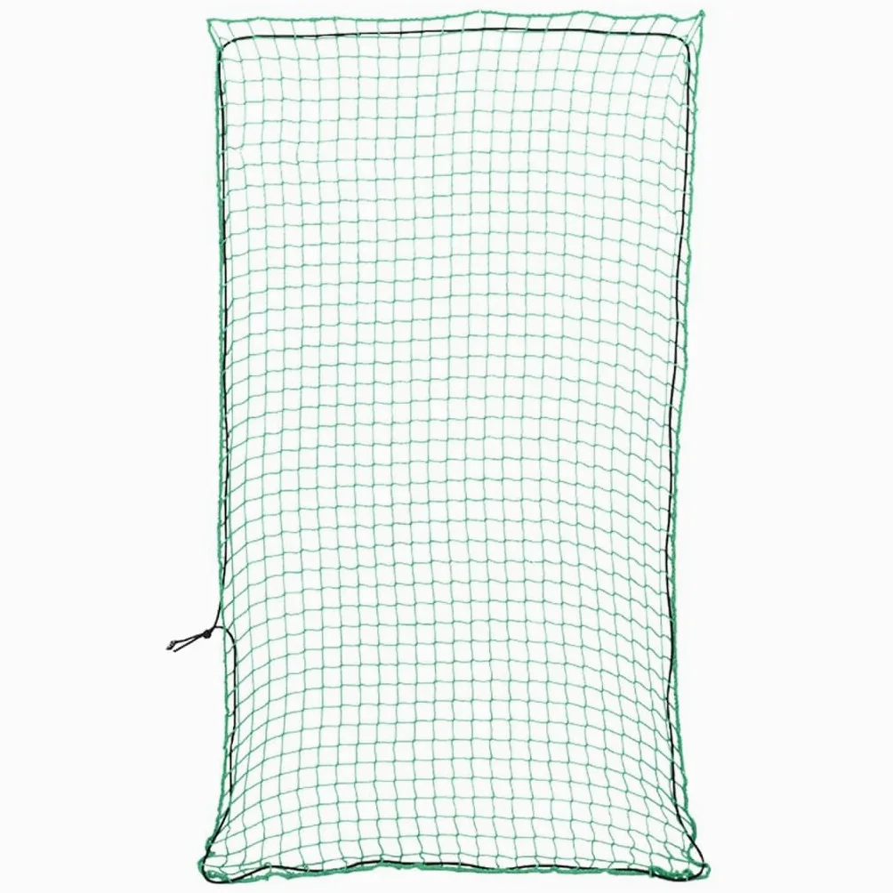 Red de seguridad de carga verde PP 4,5 x 2,5 m con cuerda de goma para remolque, camión, SUV, transporte de equipaje, evita el deslizamiento y protege la carga
