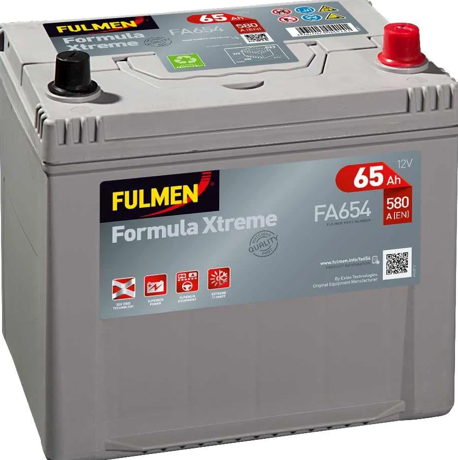 Fulmen fa654 - Batería de arranque, 12 V, 65 Ah, 580 A