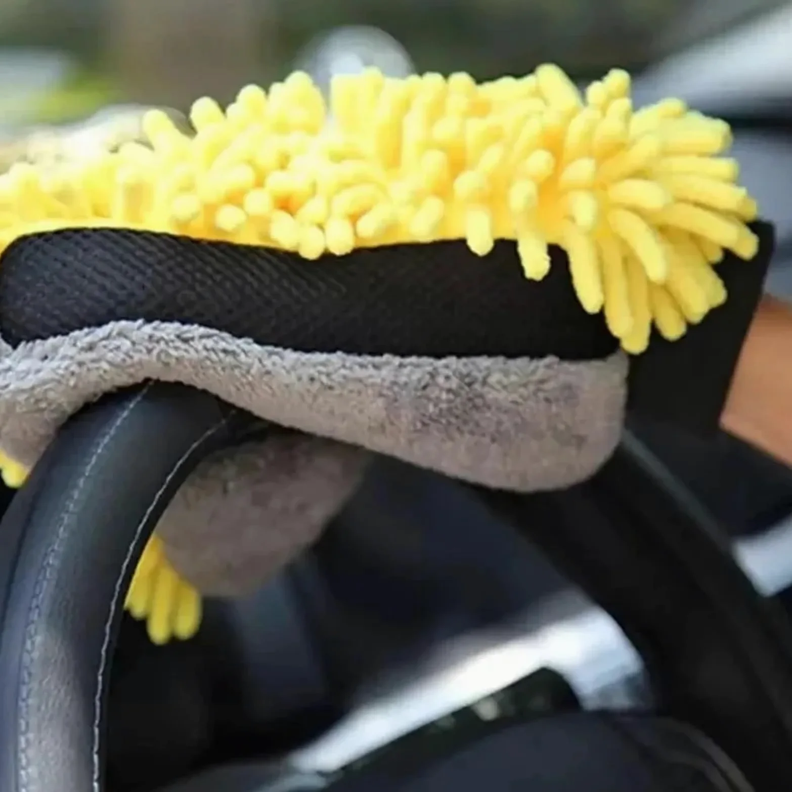 Guante para Lavar El Coche Guantes For Lavado De Coches, Manopla Limpieza Microfibra Resistente Al Agua, Cepillo For Detalles, Guante Doble Cara For El Cuidado del Coche, 1/5 Uds