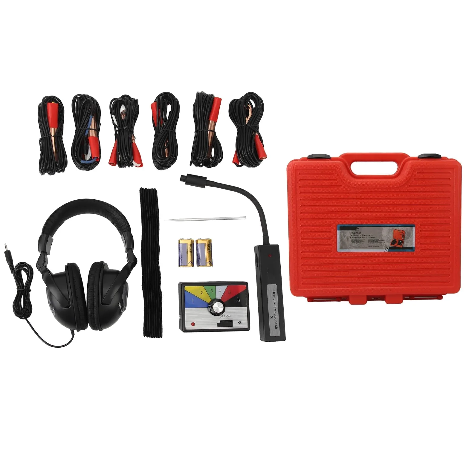 Kit de Herramientas de Diagnóstico Automático de Oído de Chasis, Kit de Estetoscopio Electrónico de 6 Canales de Alta Sensibilidad, Antiinterferencias, Diagnóstico Preciso de