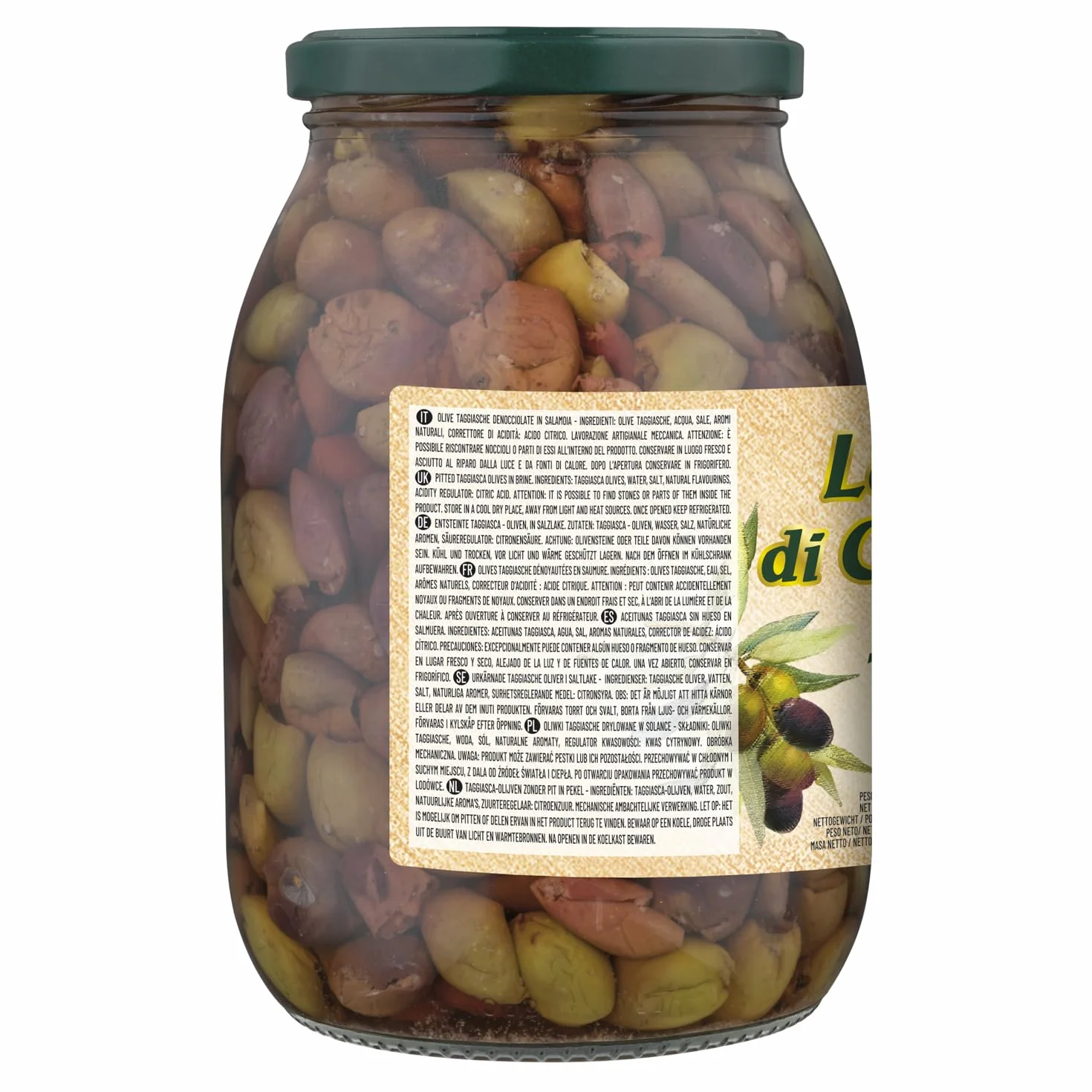 Le Terre di Colombo Aceitunas Taggiasca sin Hueso 900 G