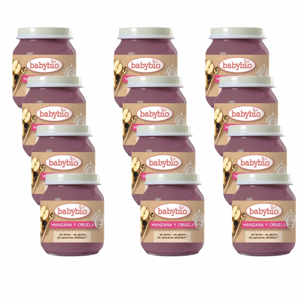 Babybio Tarrito Manzana Ciruela 12x130g