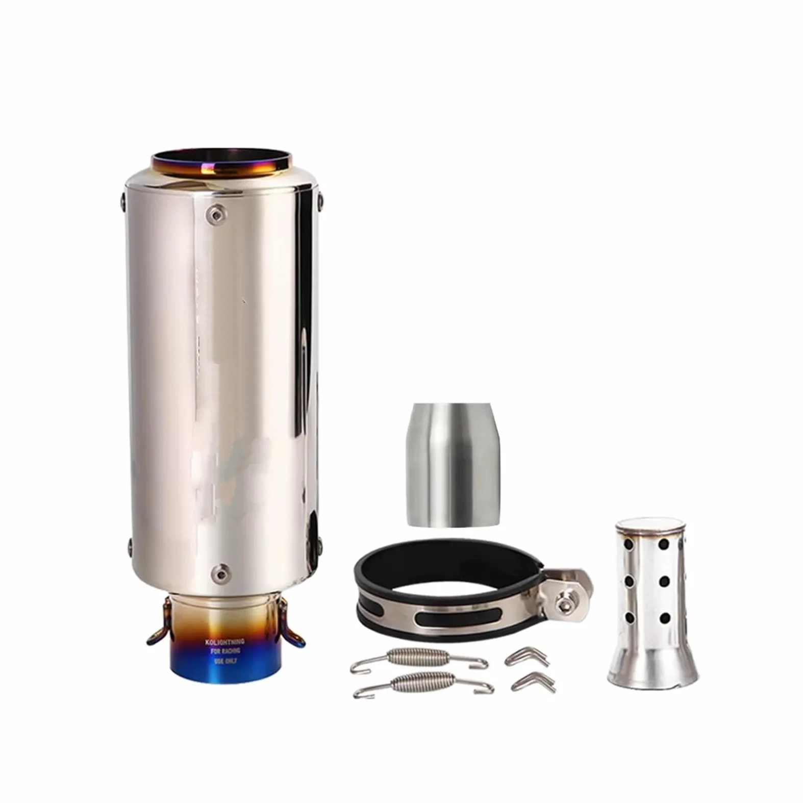 silencioso escape moto Tubo de escape universal 51 mm y 60 mm | Extremidades del tubo del silenciador de Escape de la motocicleta Escape Moto con acero inoxidable DB Killer(A)