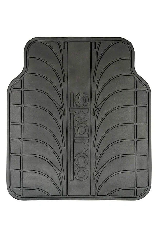 Sparco SPC1913RS Juego de Alfombra Goma Color Franja Logo SPARCO Universal, LATEX, Rojo, Set de 4