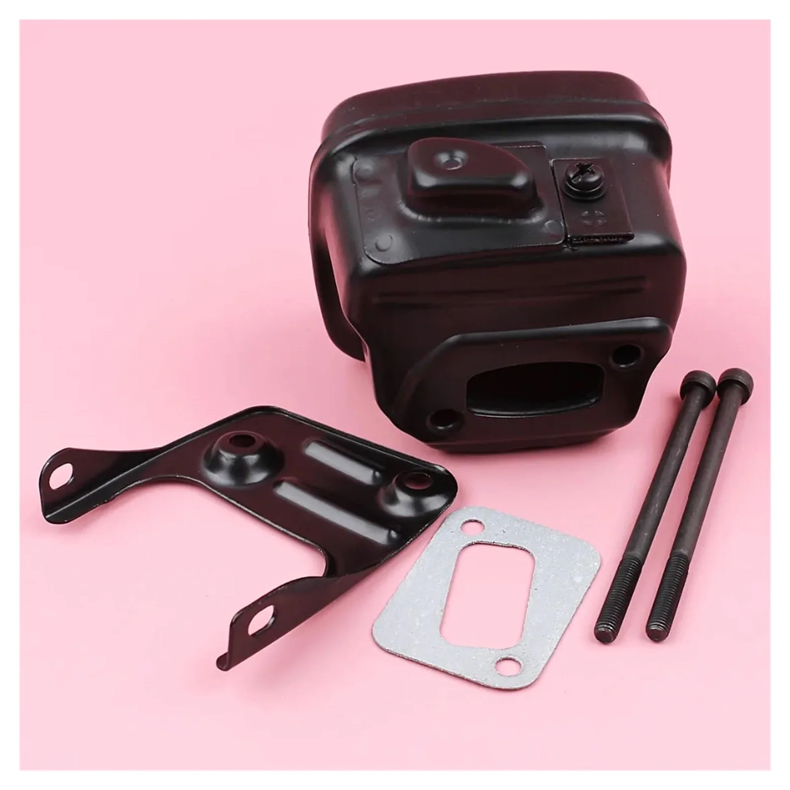 Silenciador de Escape for H-usqvarn 340 345 346 346XP 350 351 353 Kit de Juntas de Pernos de Soporte Piezas de Herramientas de Repuesto de Motosierra