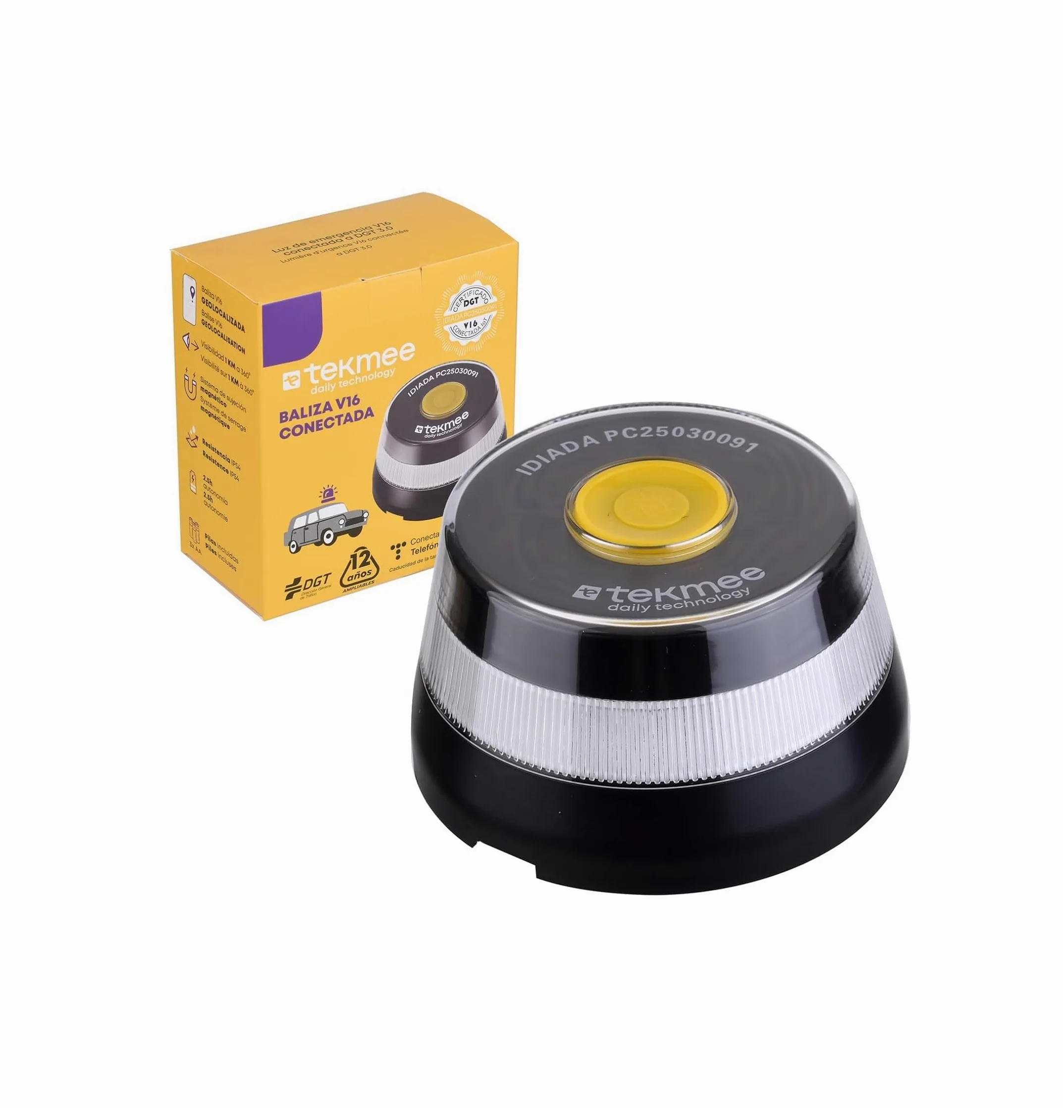 Luz de Emergencia para Vehículos. Señal V16, homologada, Compatible con la Normativa de Seguridad Vial Vigente. (5)