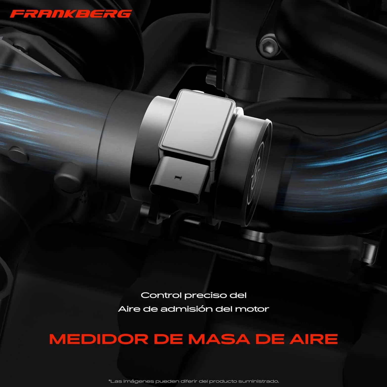 Frankberg Medidor de masa de aire caudalímetro de aire 5 Polos longitud | Compatible con: 9-3 YS3D