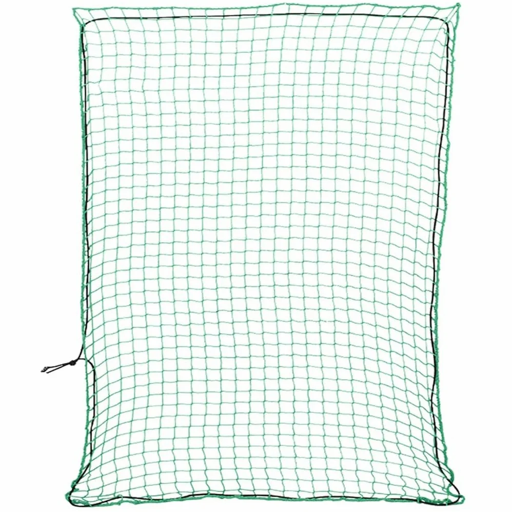 Mangloder Red de remolque con cuerda de goma verde, 3,5 x 3 m, de polipropileno, resistente a la intemperie, para remolques, camiones, SUV, maletero, furgoneta, vehículo, coche, coche, autocaravana