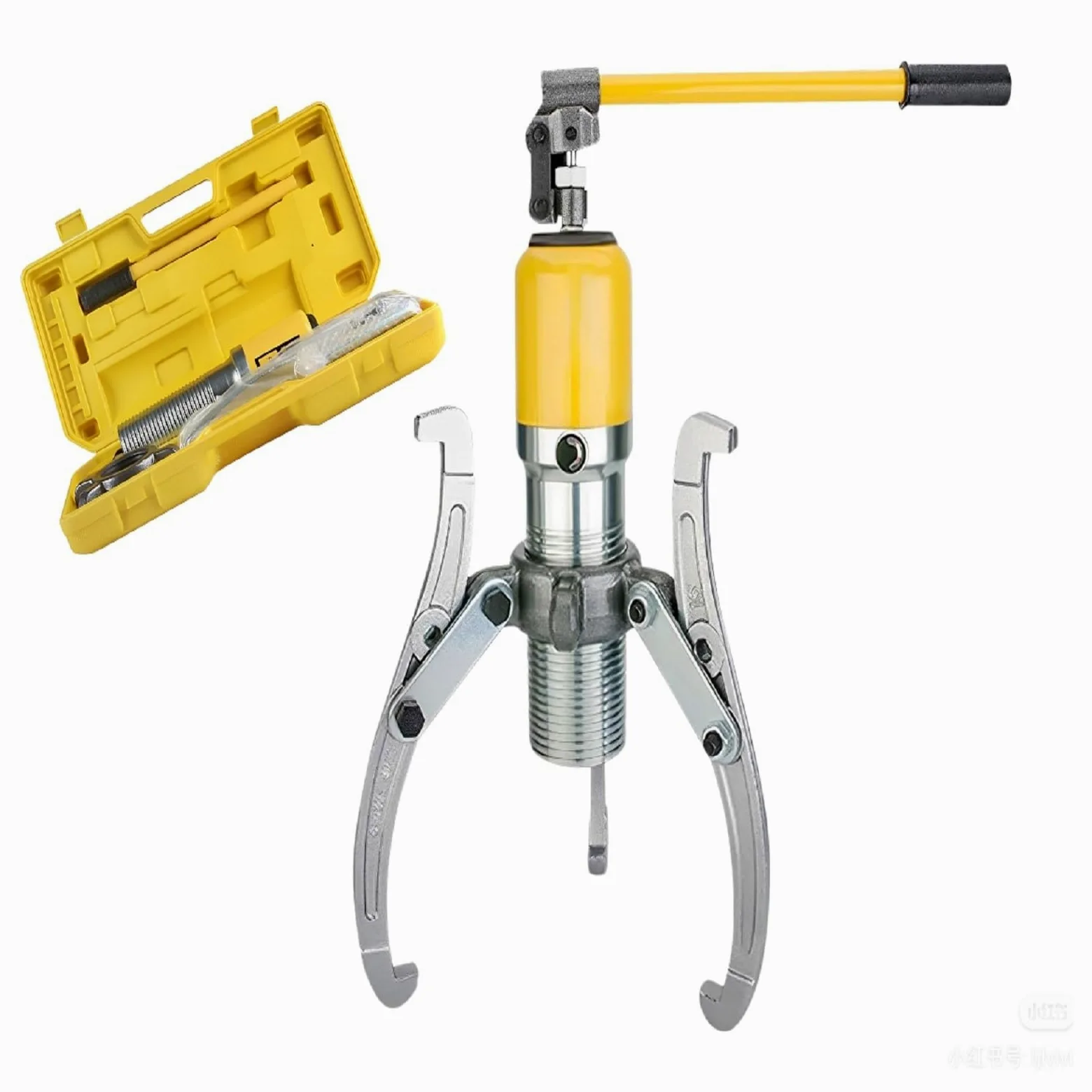 Extractor hidráulico integrado de 20T, cabezal de bomba de 360°, cubo de rueda hidráulico, extractor de rodamientos, 3 mordazas de 200 mm, máx. extractor de poleas de rodamientos, alcance