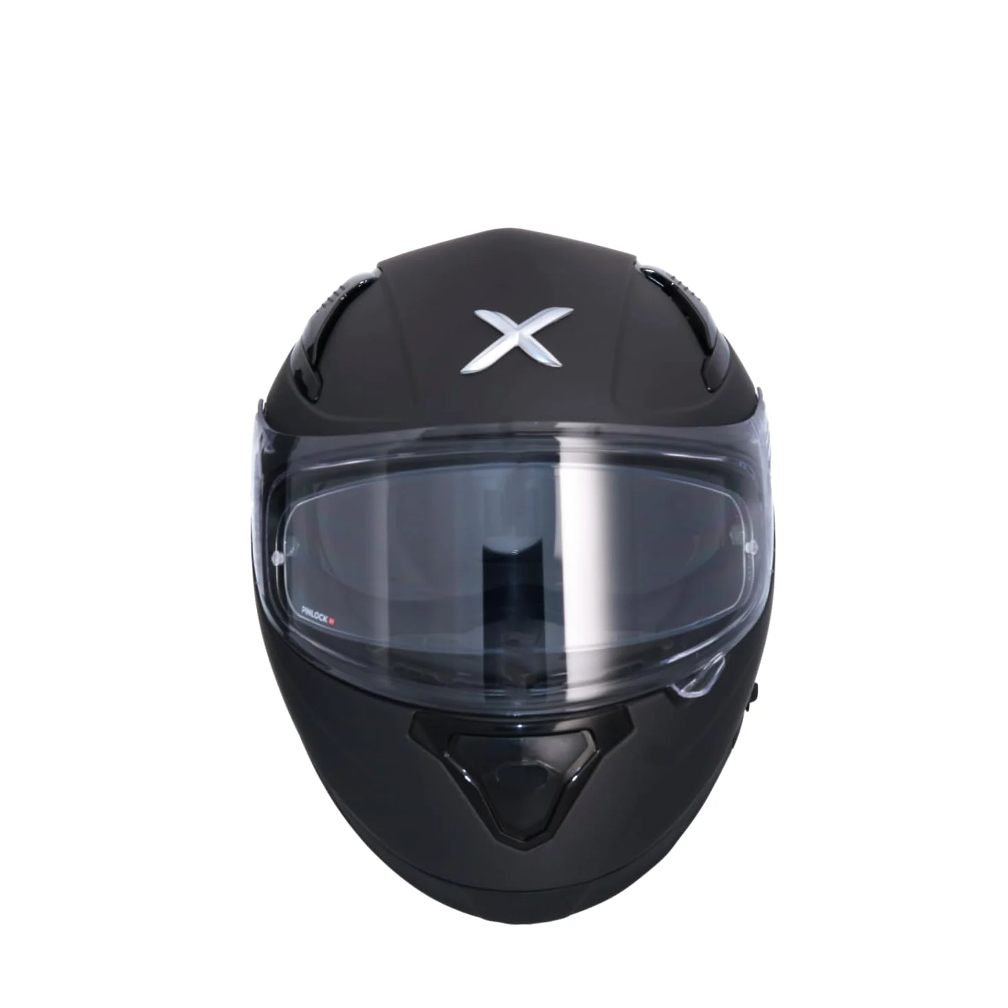 Casco AXOR Apex Solid Casco Integral de Moto Negro Mate con Pantalla Extra y Lente Solar, Diseño Deportivo, Talla L