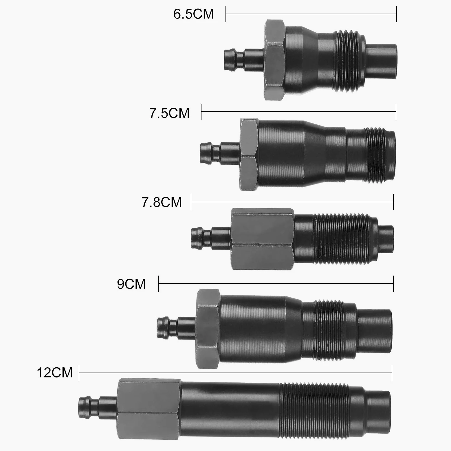 Kit de manómetro de prueba de diagnóstico para comprobador de compresión de motor TDI CDI, medidor de presión de cilindro de motor de 0 a 1000 PSI, para motores diésel de automóviles y tractores.