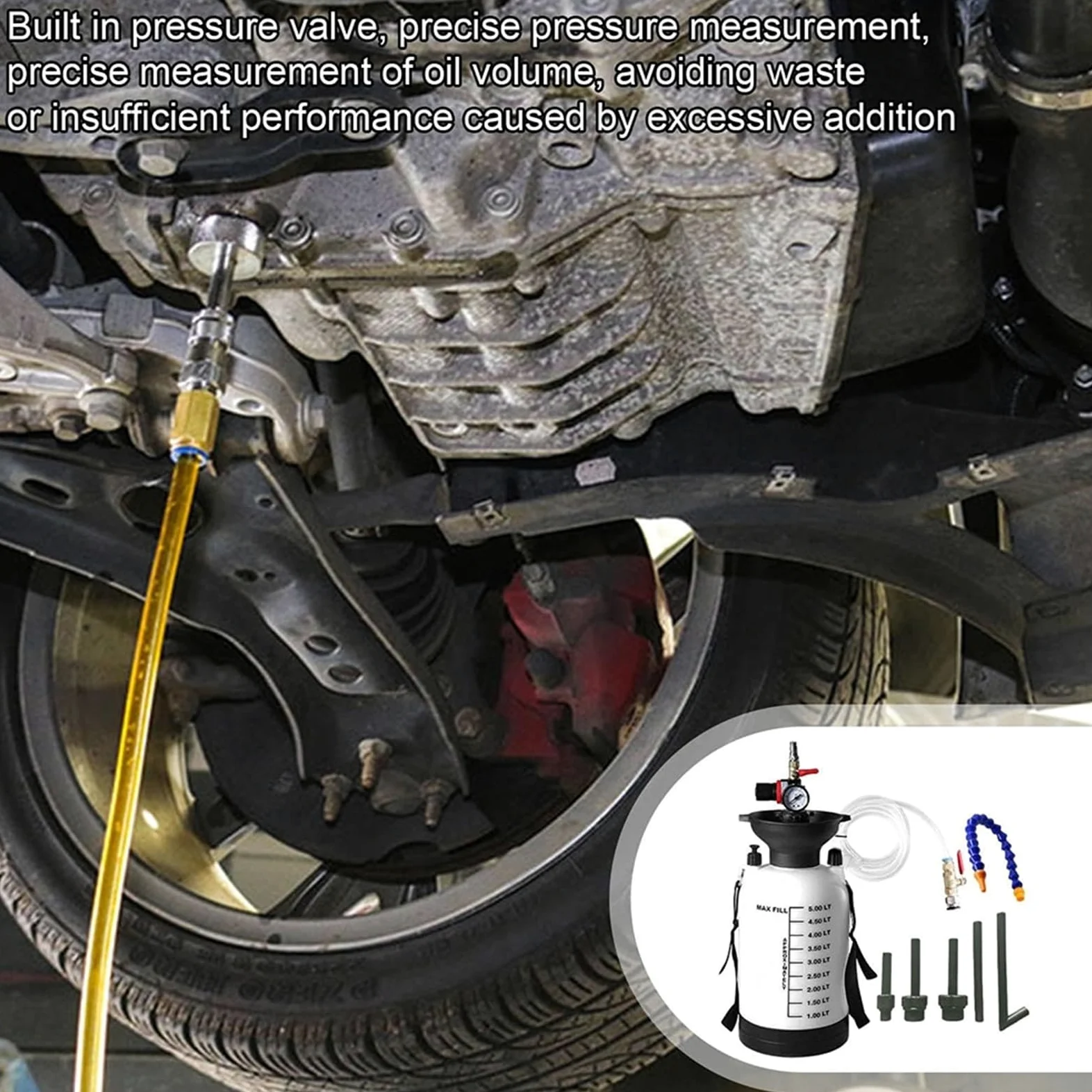 Extractores de fluidos De líquido de aceite de bomba de fluido de coche de líquido de jeringa Compatible con bomba de transmisión de bomba de aceite coche SUV camión Bomba de aceite