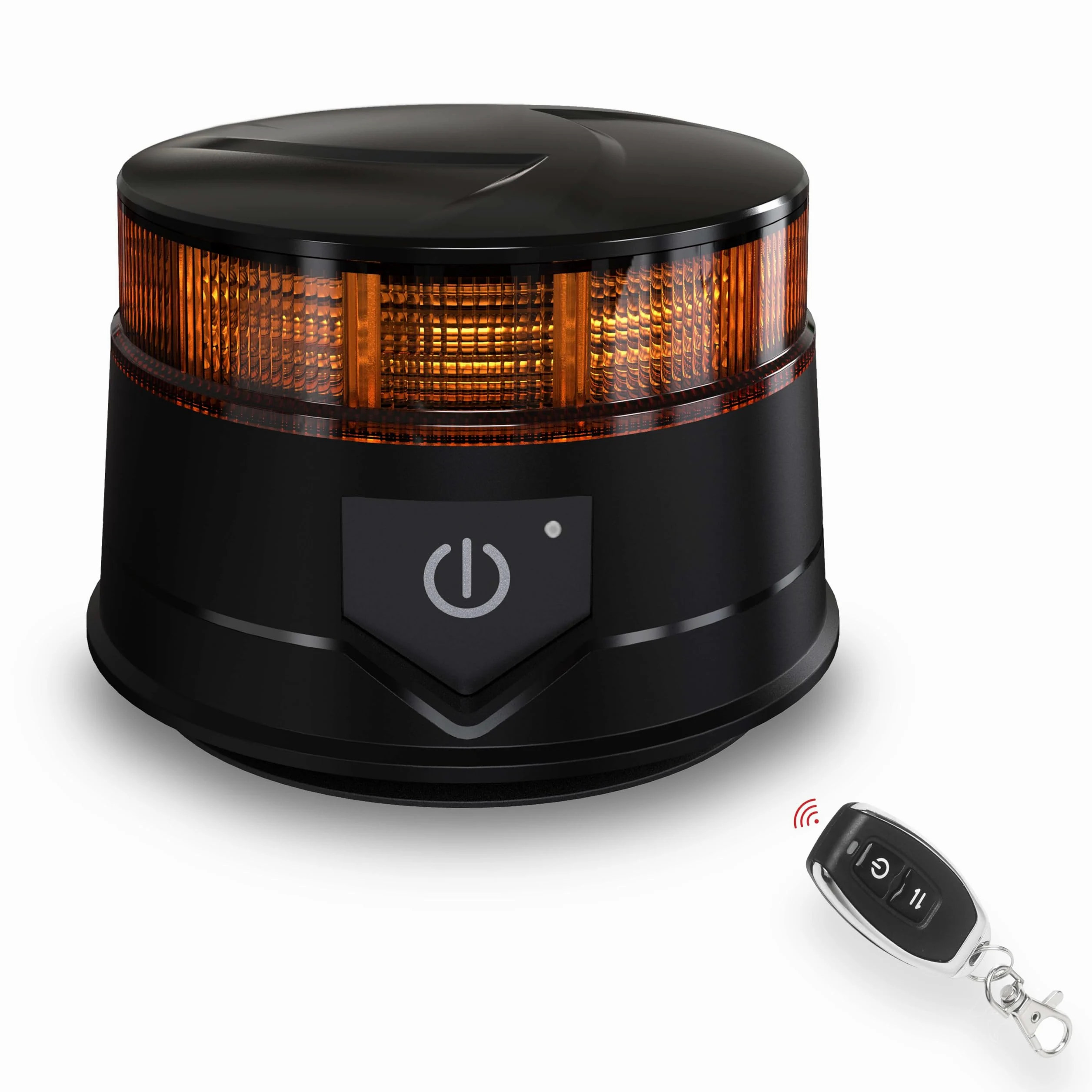 El contenido principal de la imagen es un faro giratorio agrícola de la marca Agrieyes, que funciona con batería y se controla por control remoto | Con ventosa, luz amarilla LED de advertencia para tractor, luz giratoria inalámbrica para tractor, coche, c