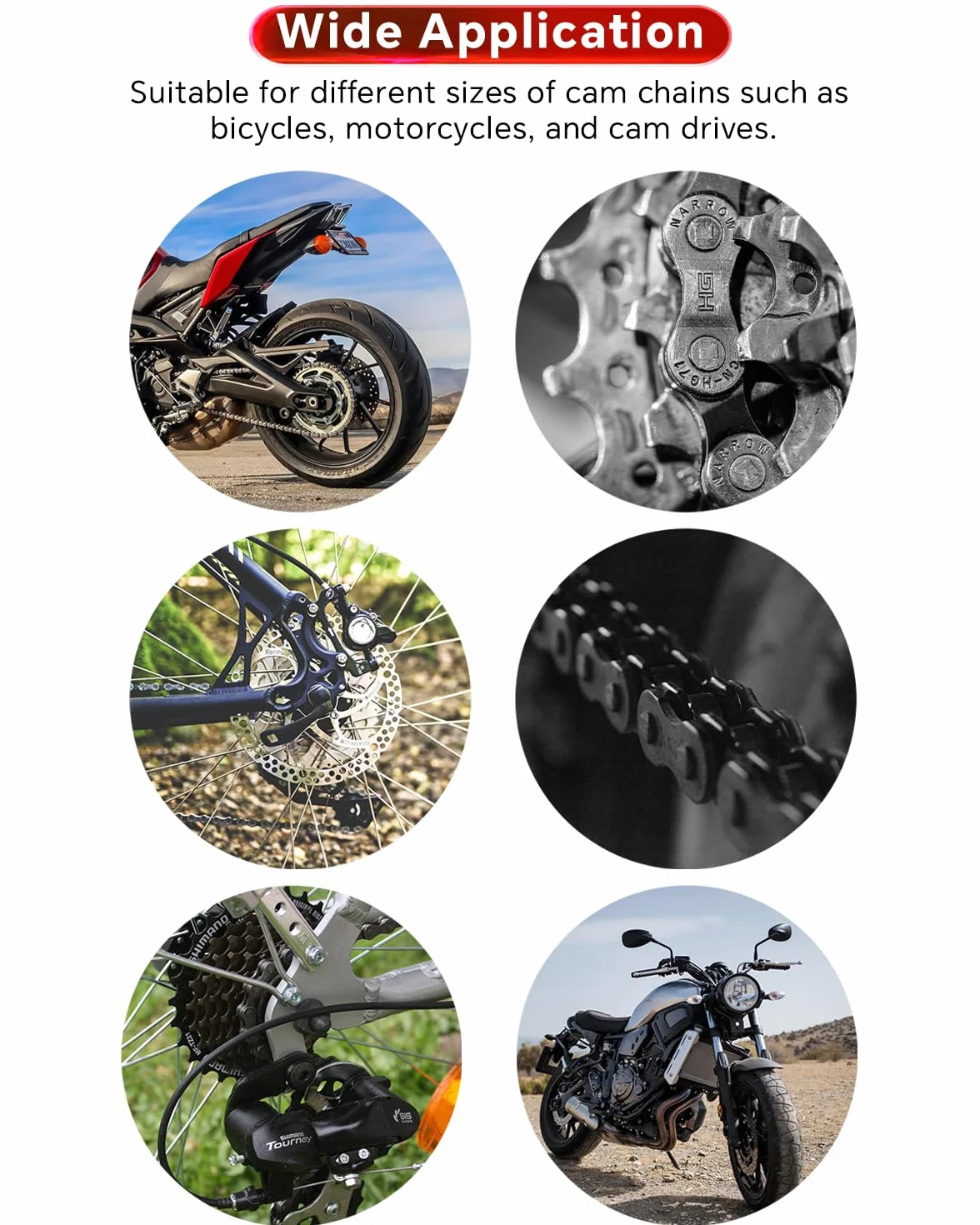 ATPEAM Juego de remachador de cadena de 13 piezas para motocicleta, herramienta de remachado de cadena, herramienta de separación de cadenas para motocicleta, ATV, Dirtbike