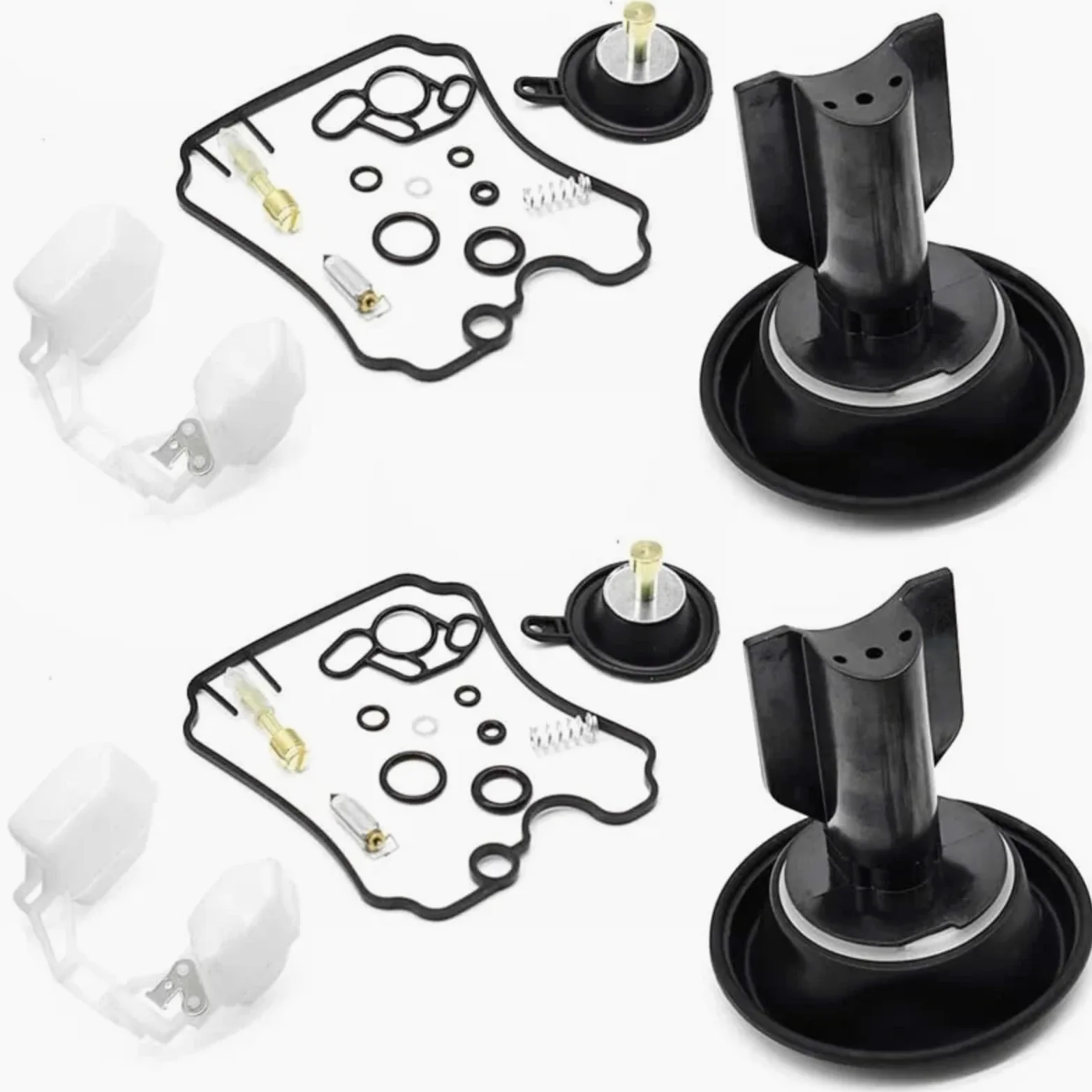 Kit Carburador Repuesto Kit Reparación Carburador Para Yamaha Para XTZ750 Para Super Para Tenere Para TDM850 TRX850 Reconstrucción Flotador Carburador Pistón Deslizante Diafragma Émbolo(2 kit)